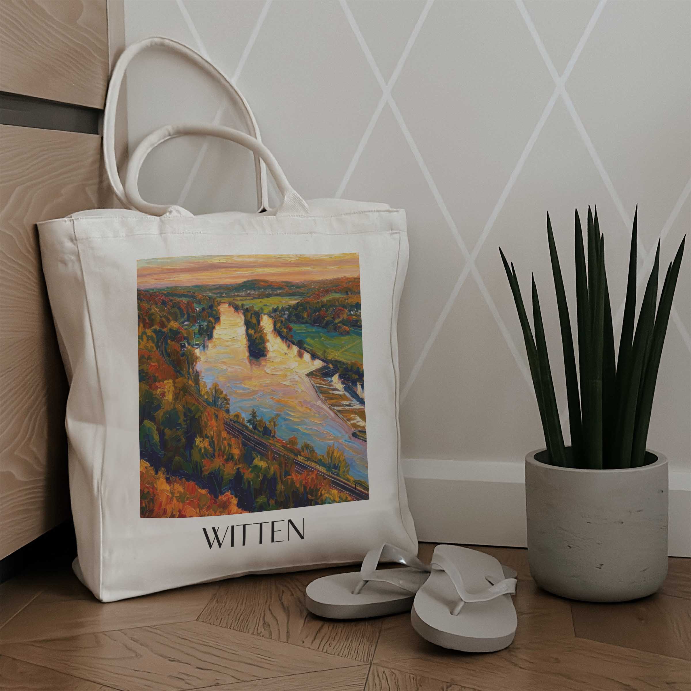 witten-ruhrgebiet-deutschland-einkaufstasche-oil-painting-oelgemaelde