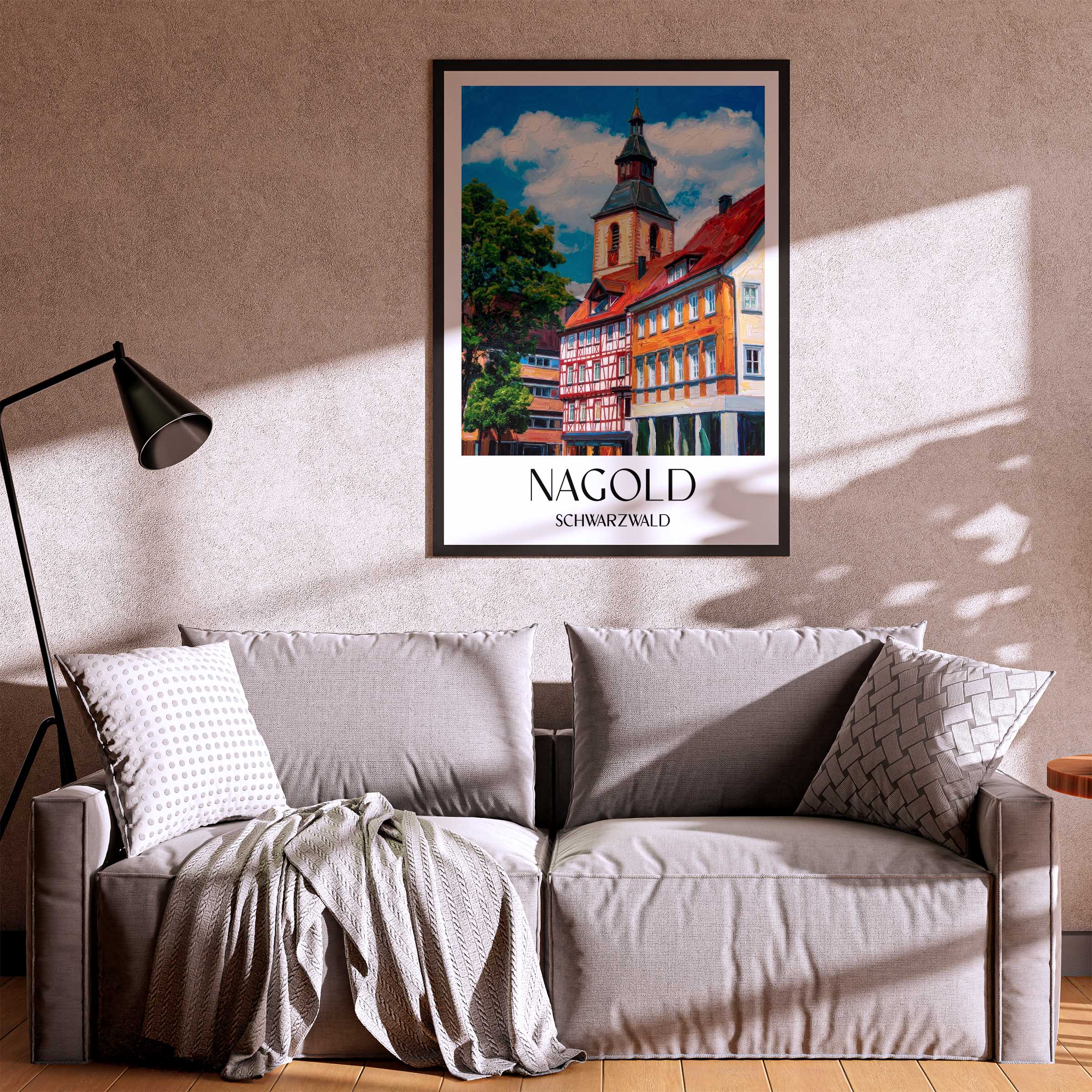 nagold-schwarzwald-deutschland-poster-oil-painting-oelgemaelde