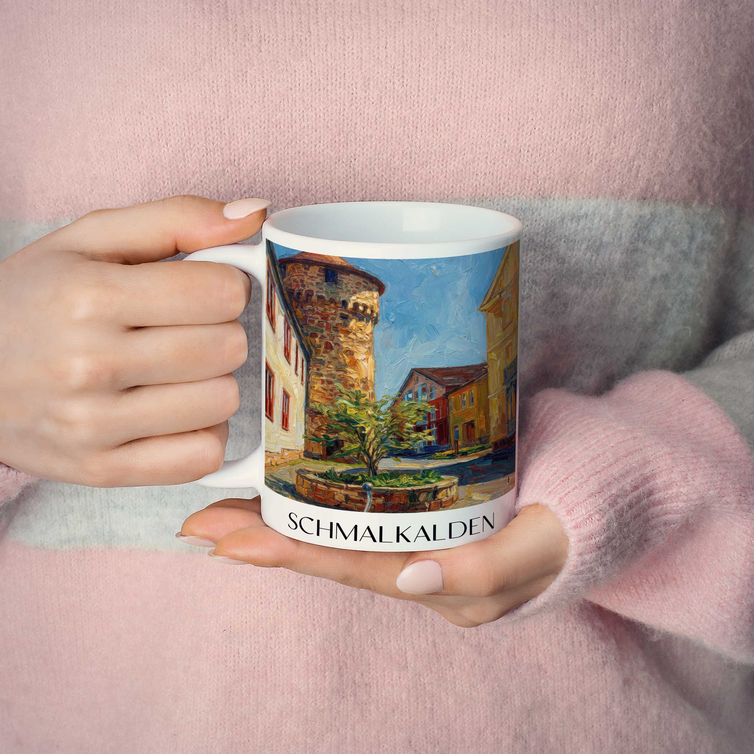 schmalkalden-thüringen-deutschland-kaffeebecher-oil-painting-oelgemaelde