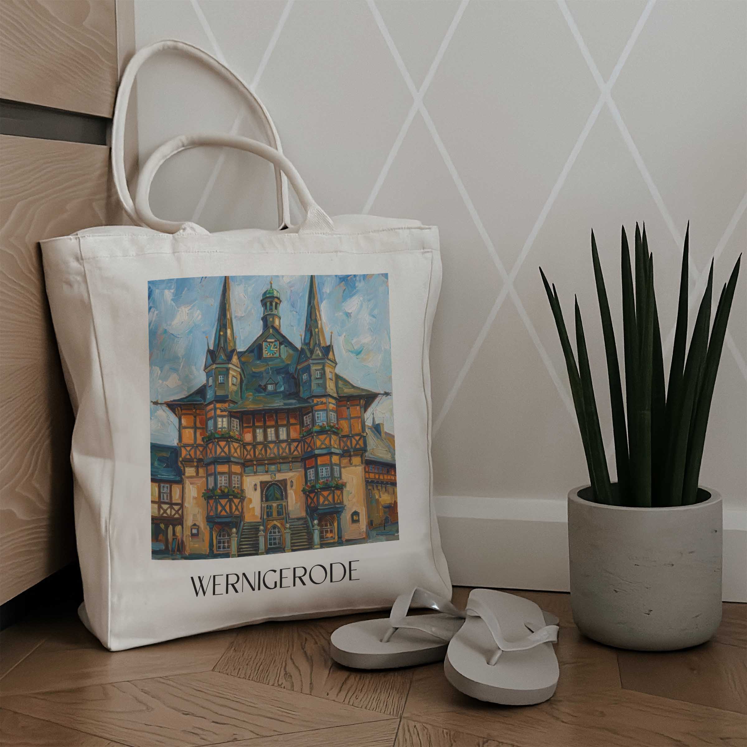wernigerode-harz-deutschland-einkaufstasche-oil-painting-oelgemaelde