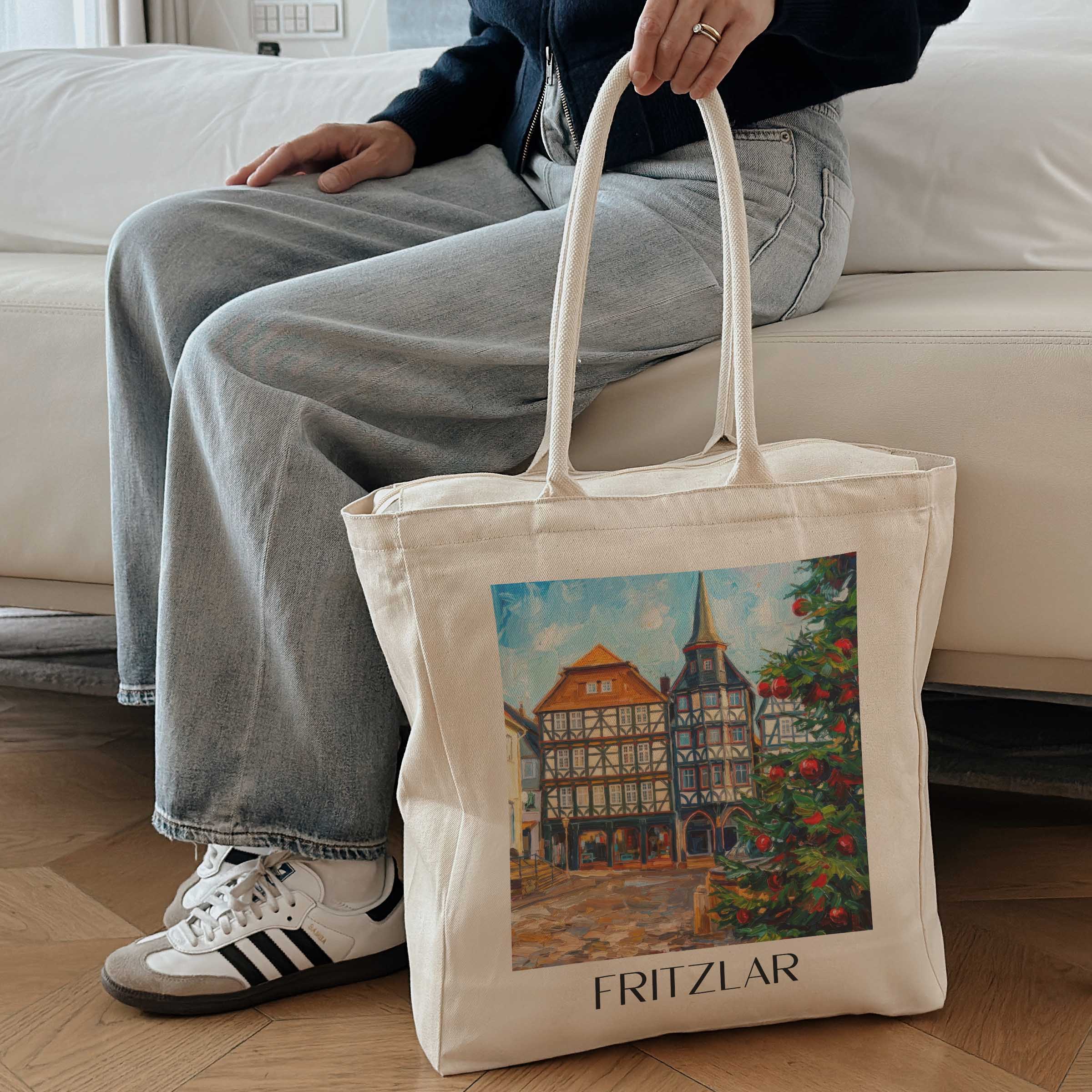 fritzlar-hessen-deutschland-einkaufstasche-oil-painting-oelgemaelde