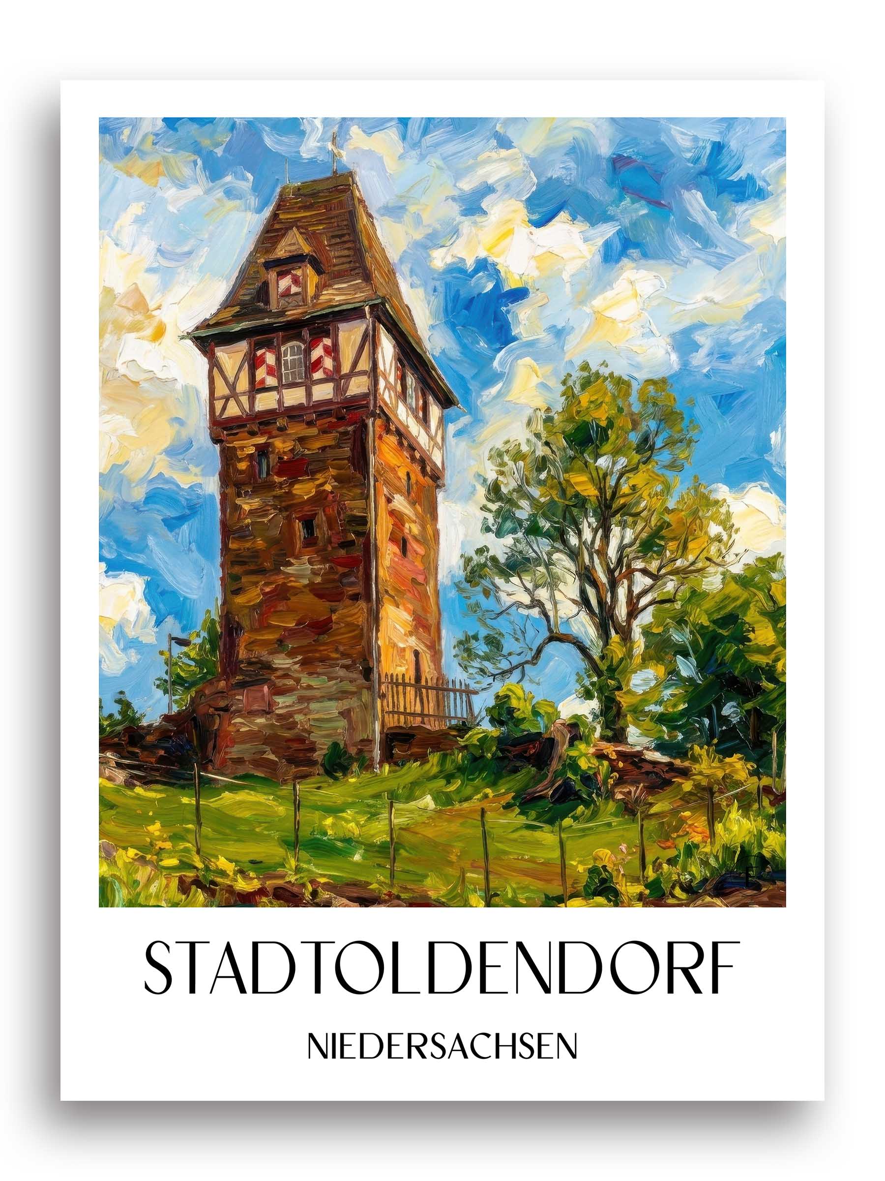 stadtoldendorf-niedersachsen-deutschland-poster-oil-painting-oelgemaelde