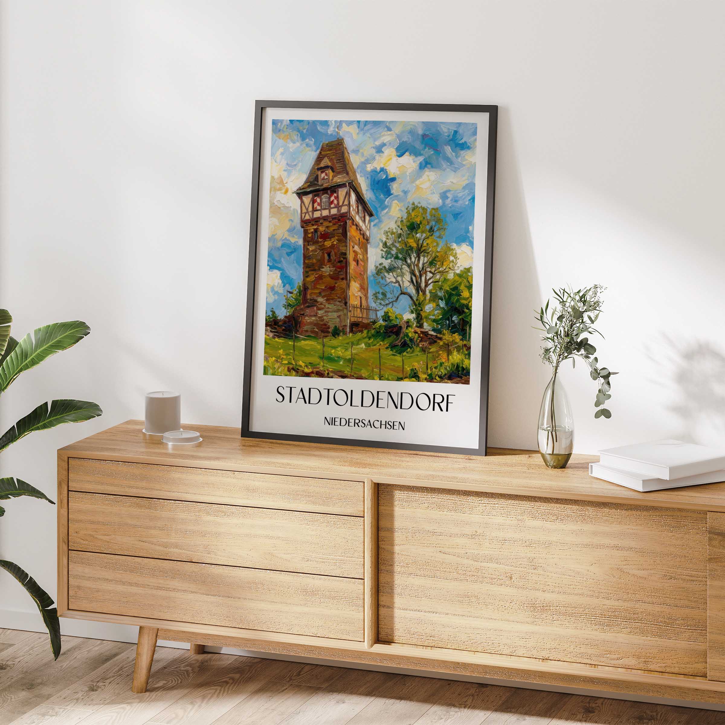 stadtoldendorf-niedersachsen-deutschland-poster-oil-painting-oelgemaelde
