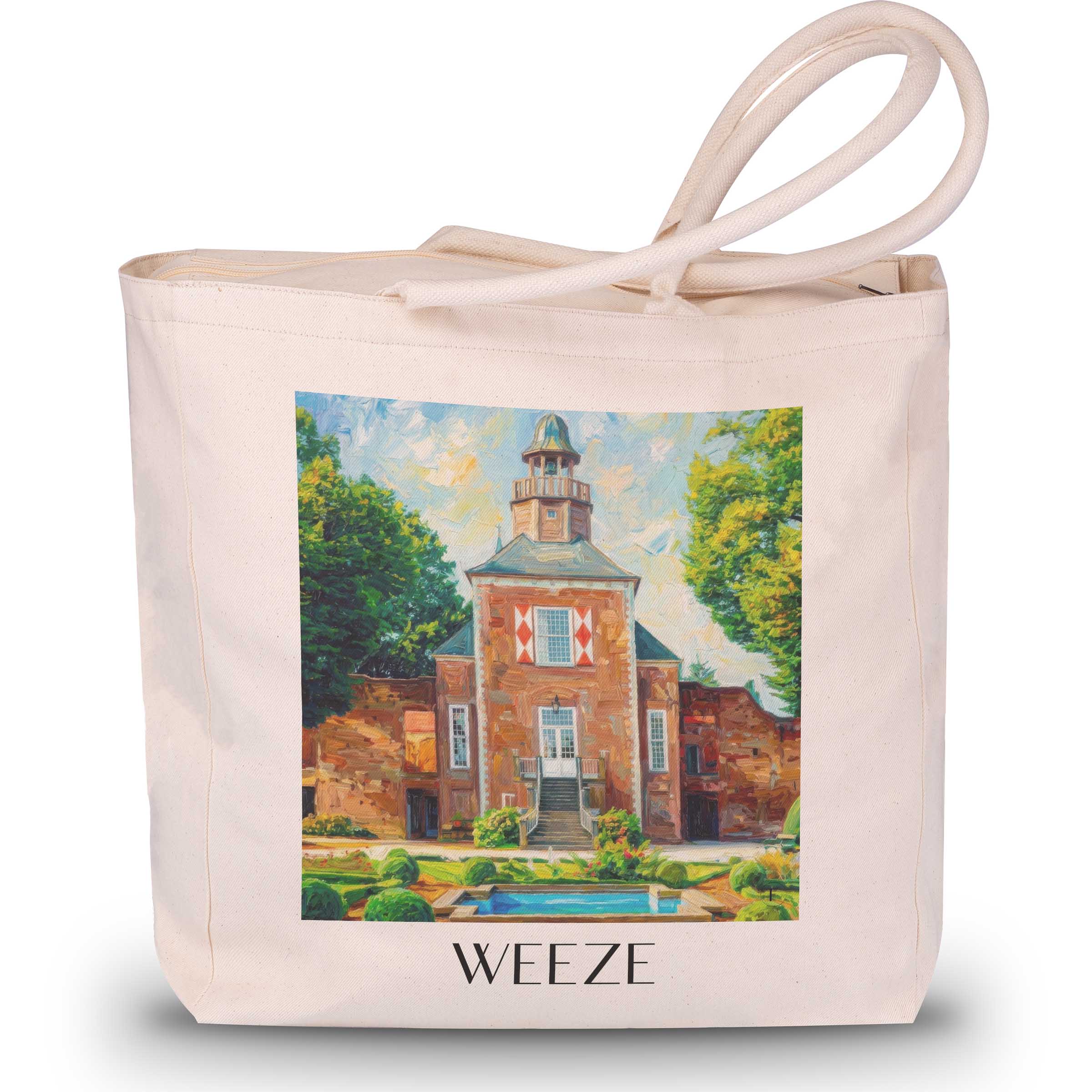 Weeze Shopping Tasche - Niederrhein - Deutschland Tote Bag - Einkaufstasche im Ölgemälde Stil