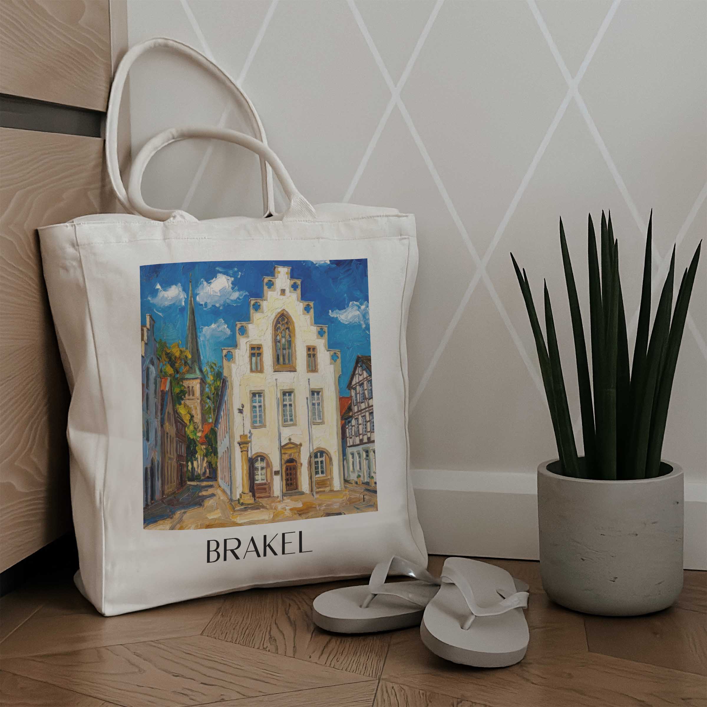 brakel-ostwestfalen-deutschland-einkaufstasche-oil-painting-oelgemaelde