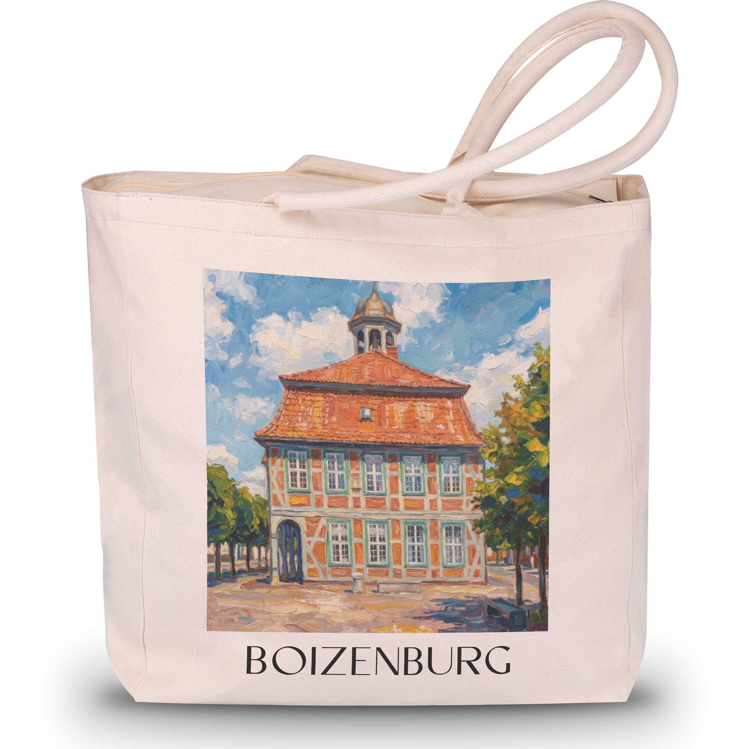 Boizenburg Shopping Tasche - Mecklenburg - Deutschland Tote Bag - Einkaufstasche im Ölgemälde Stil