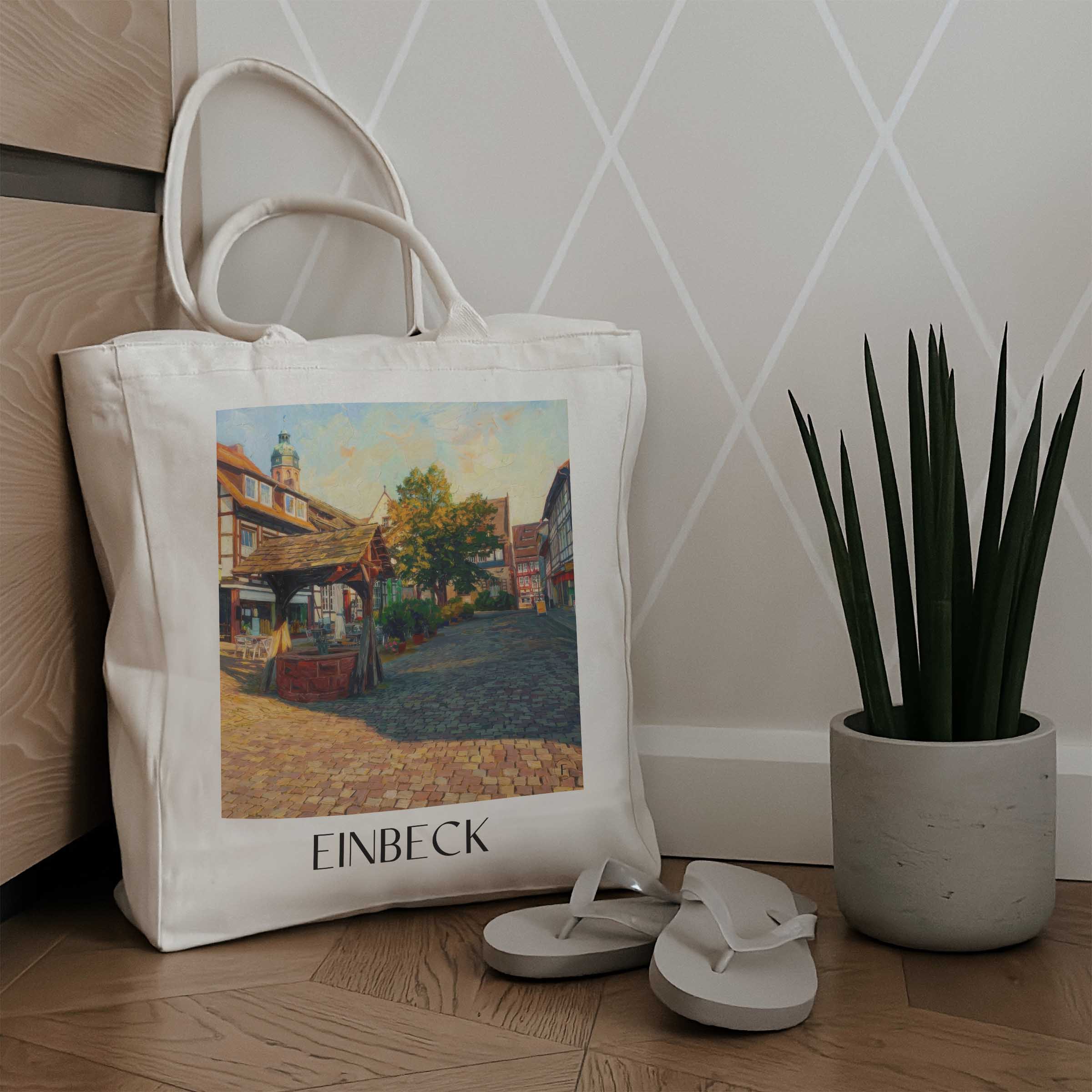 einbeck-niedersachsen-deutschland-einkaufstasche-oil-painting-oelgemaelde