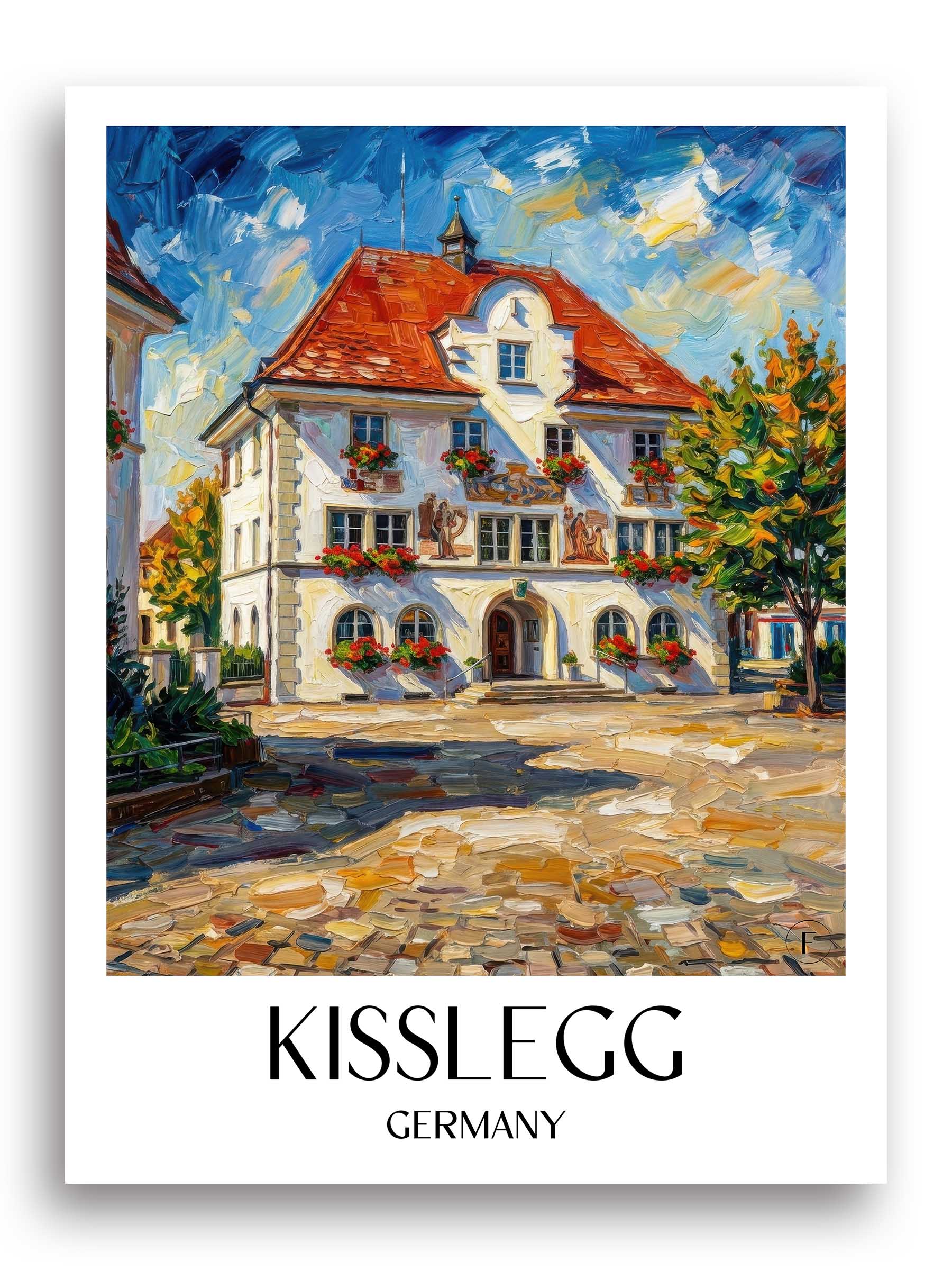 Kißlegg Poster - Baden-Württemberg - Deutschland Kunstdruck - Ölgemälde von A4 bis A1