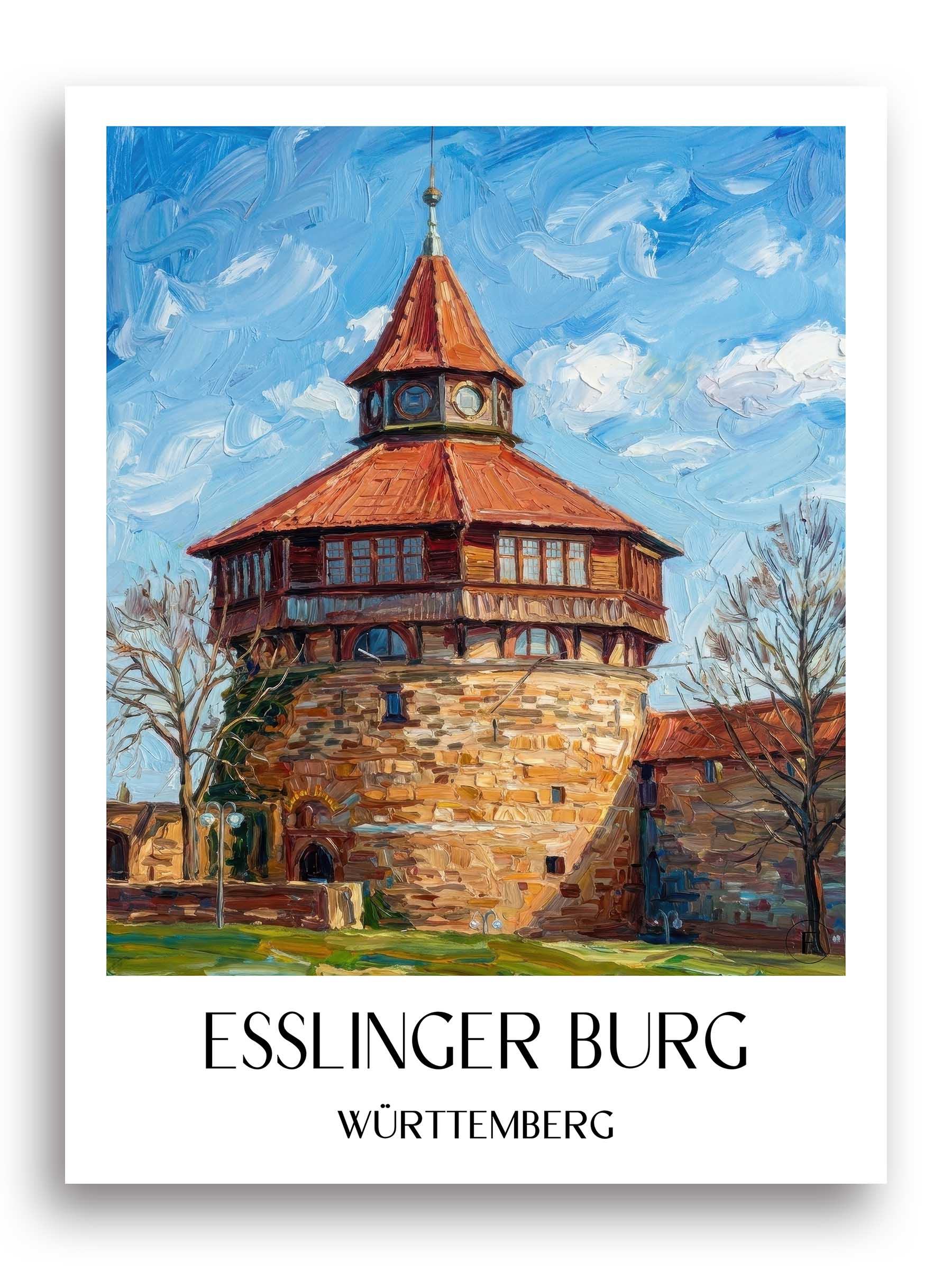 esslinger-burg-württemberg-deutschland-poster-oil-painting-oelgemaelde