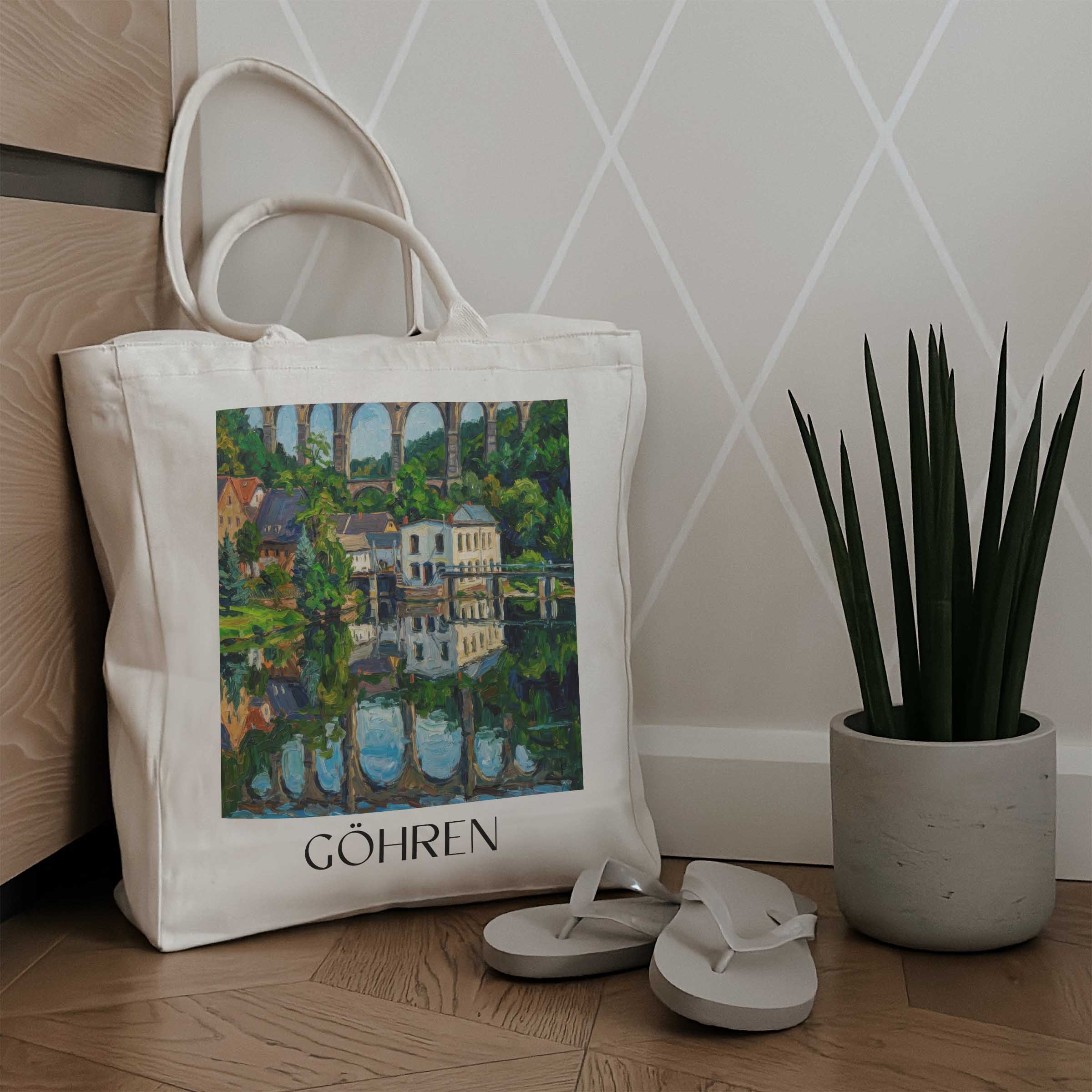 göhren-sachsen--deutschland-einkaufstasche-oil-painting-oelgemaelde