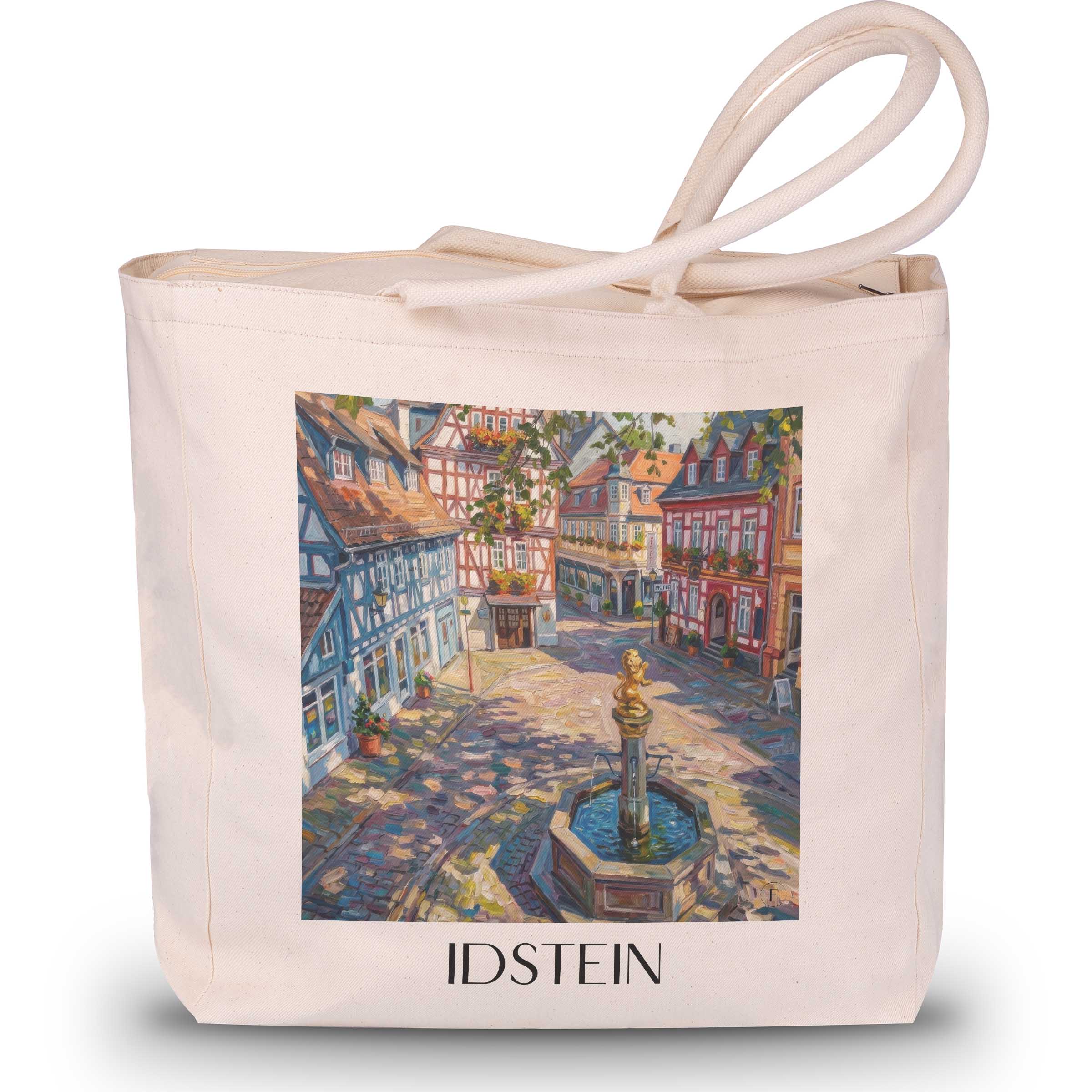 Idstein Shopping Tasche - Taunus - Deutschland Tote Bag - Einkaufstasche im Ölgemälde Stil