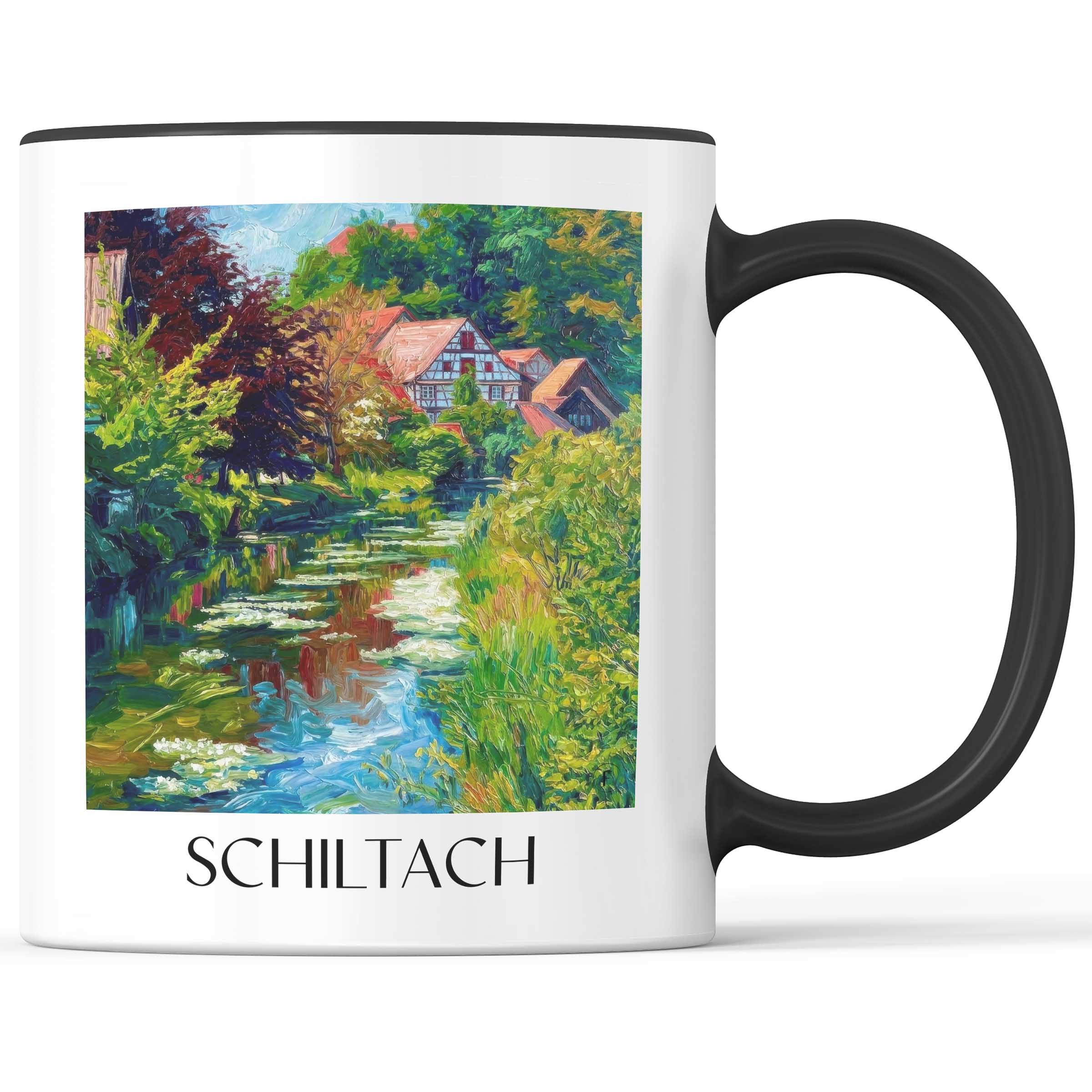 schiltach-schwarzwald-deutschland-kaffeebecher-oil-painting-oelgemaelde