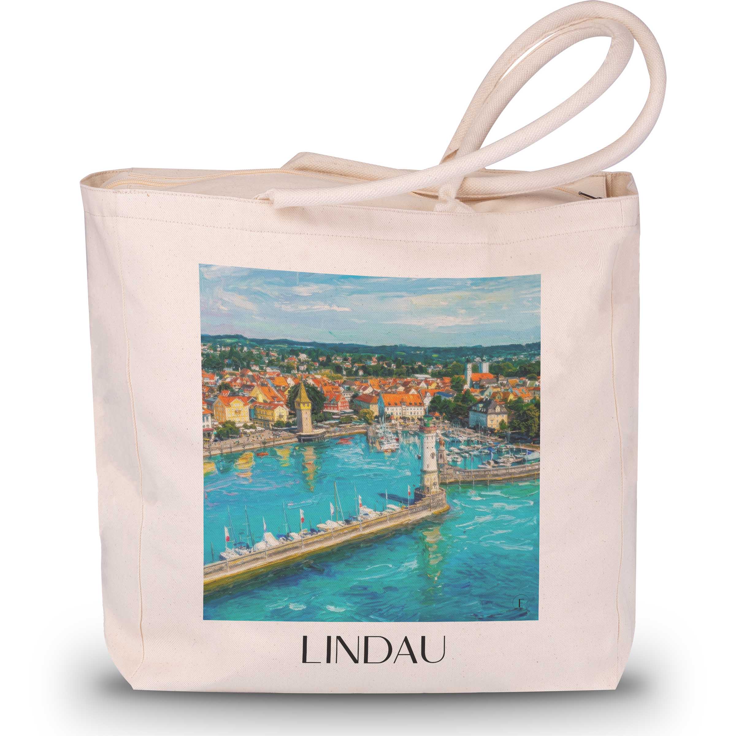lindau-bodensee-deutschland-einkaufstasche-oil-painting-oelgemaelde