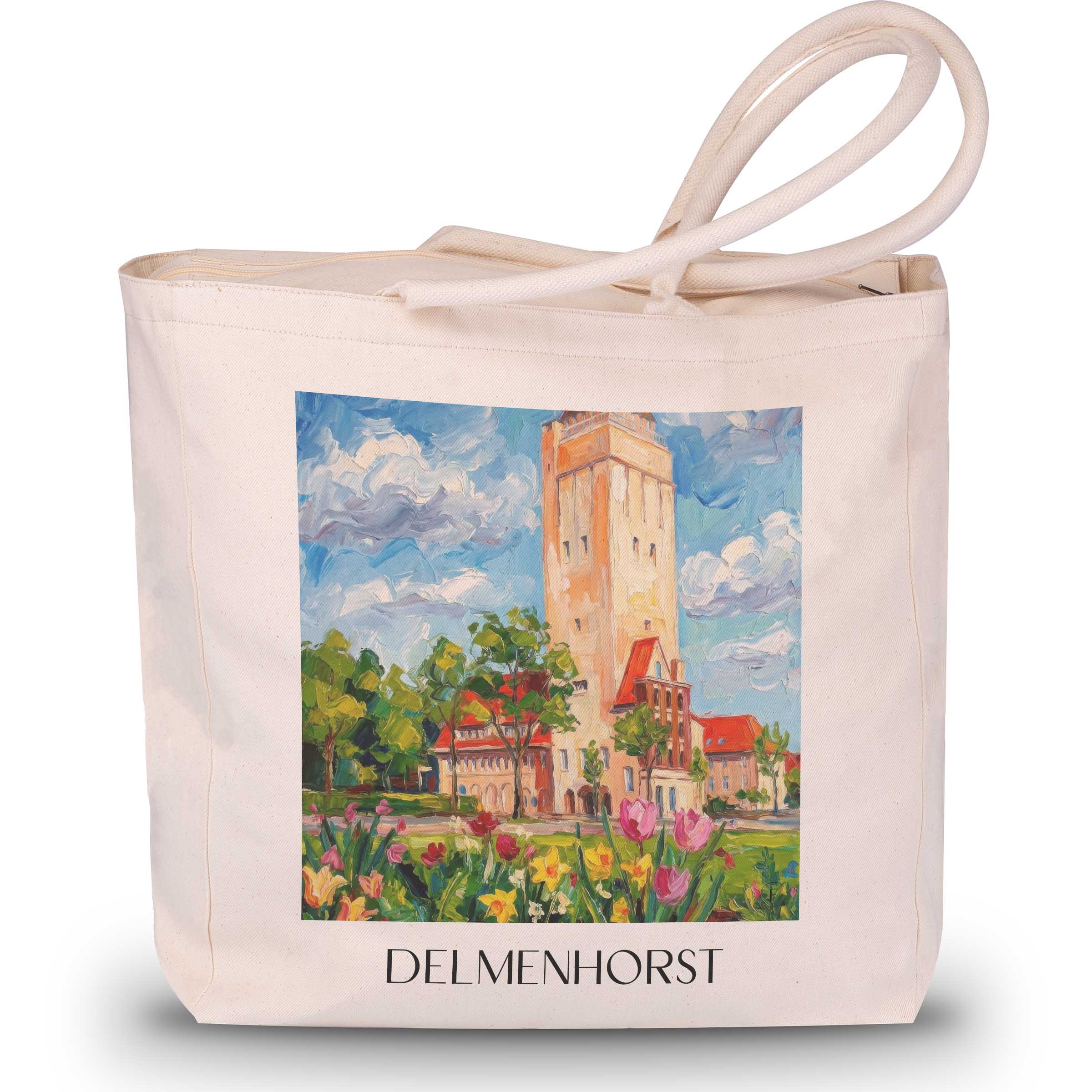 Delmenhorst Shopping Tasche - Niedersachsen - Deutschland Tote Bag - Einkaufstasche im Ölgemälde Stil