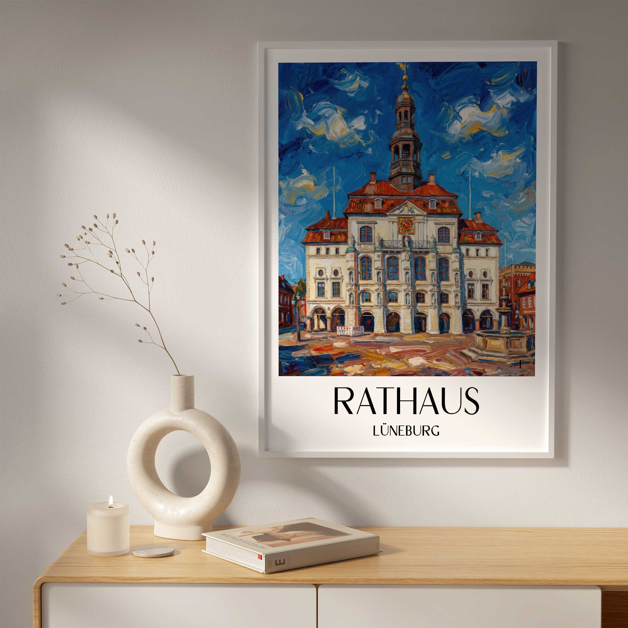 rathaus-lüneburg-deutschland-poster-oil-painting-oelgemaelde
