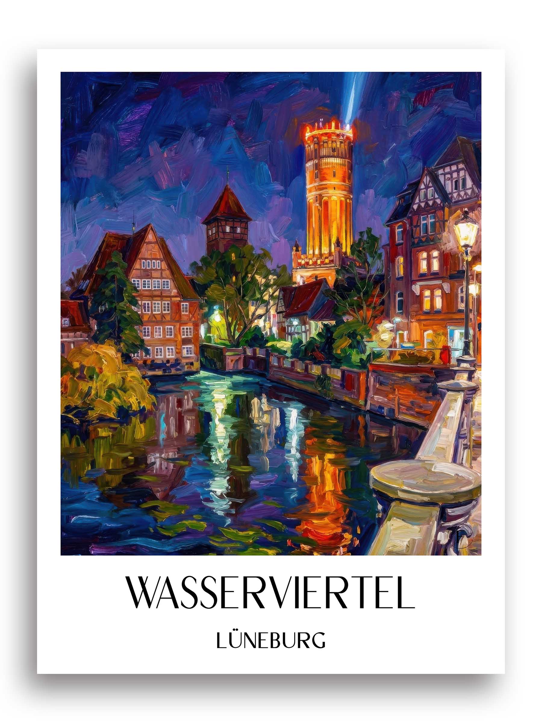 wasserviertel-lüneburg-deutschland-poster-oil-painting-oelgemaelde