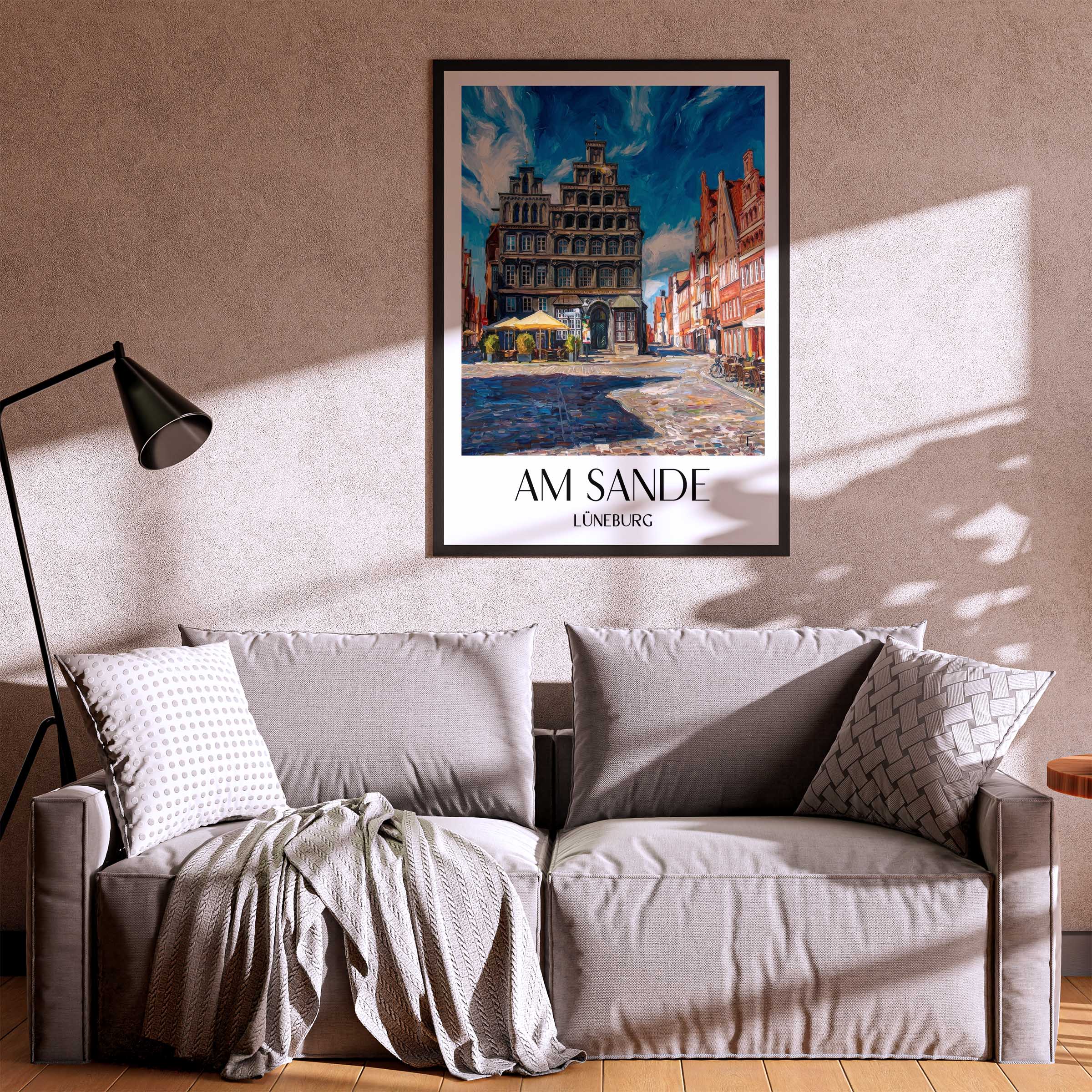 am-sande-lüneburg-deutschland-poster-oil-painting-oelgemaelde