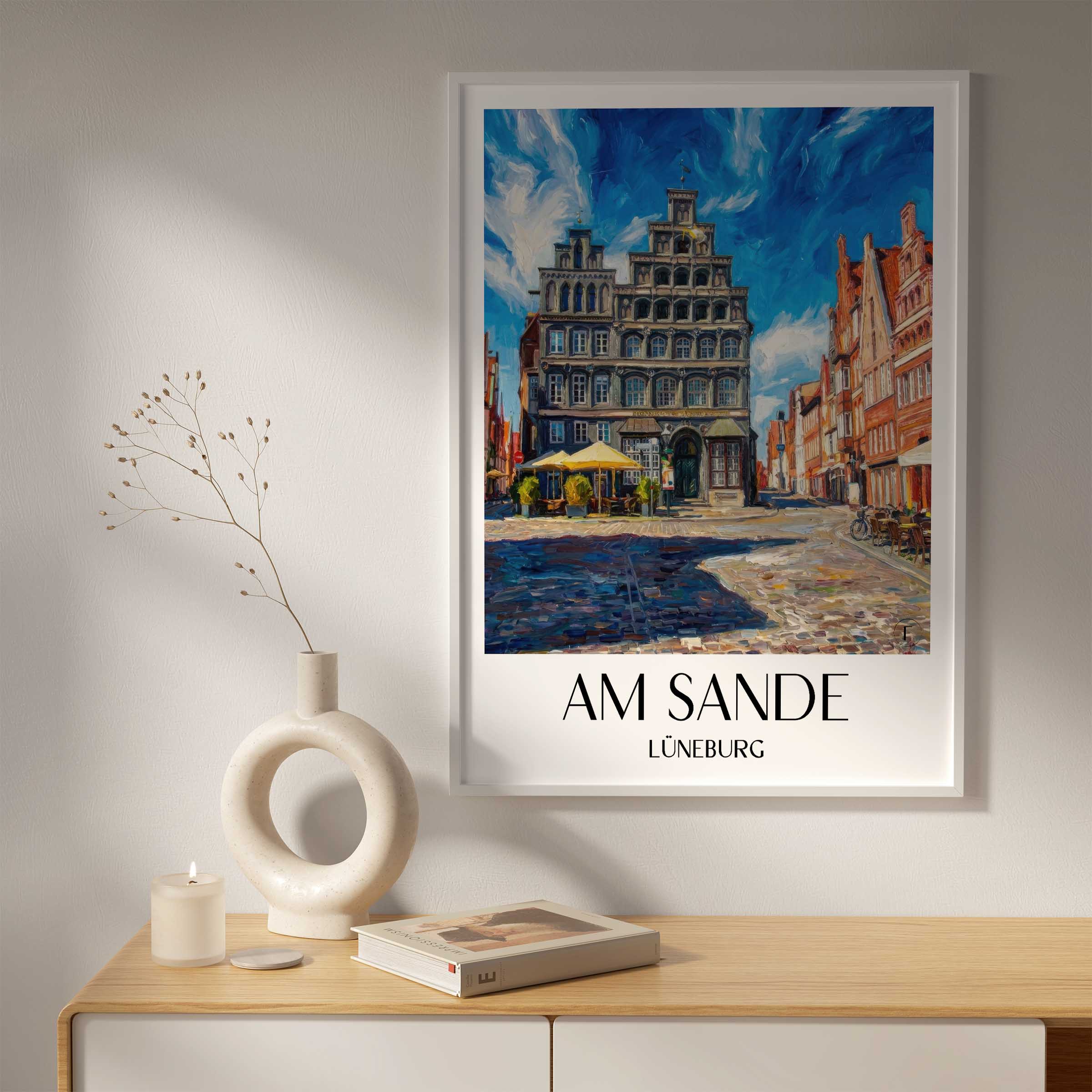 am-sande-lüneburg-deutschland-poster-oil-painting-oelgemaelde