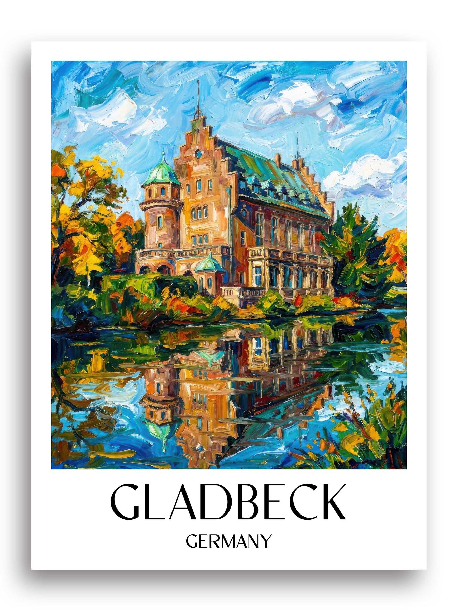 Gladbeck Poster - Ruhrgebiet - Deutschland Kunstdruck - Ölgemälde von A4 bis A1