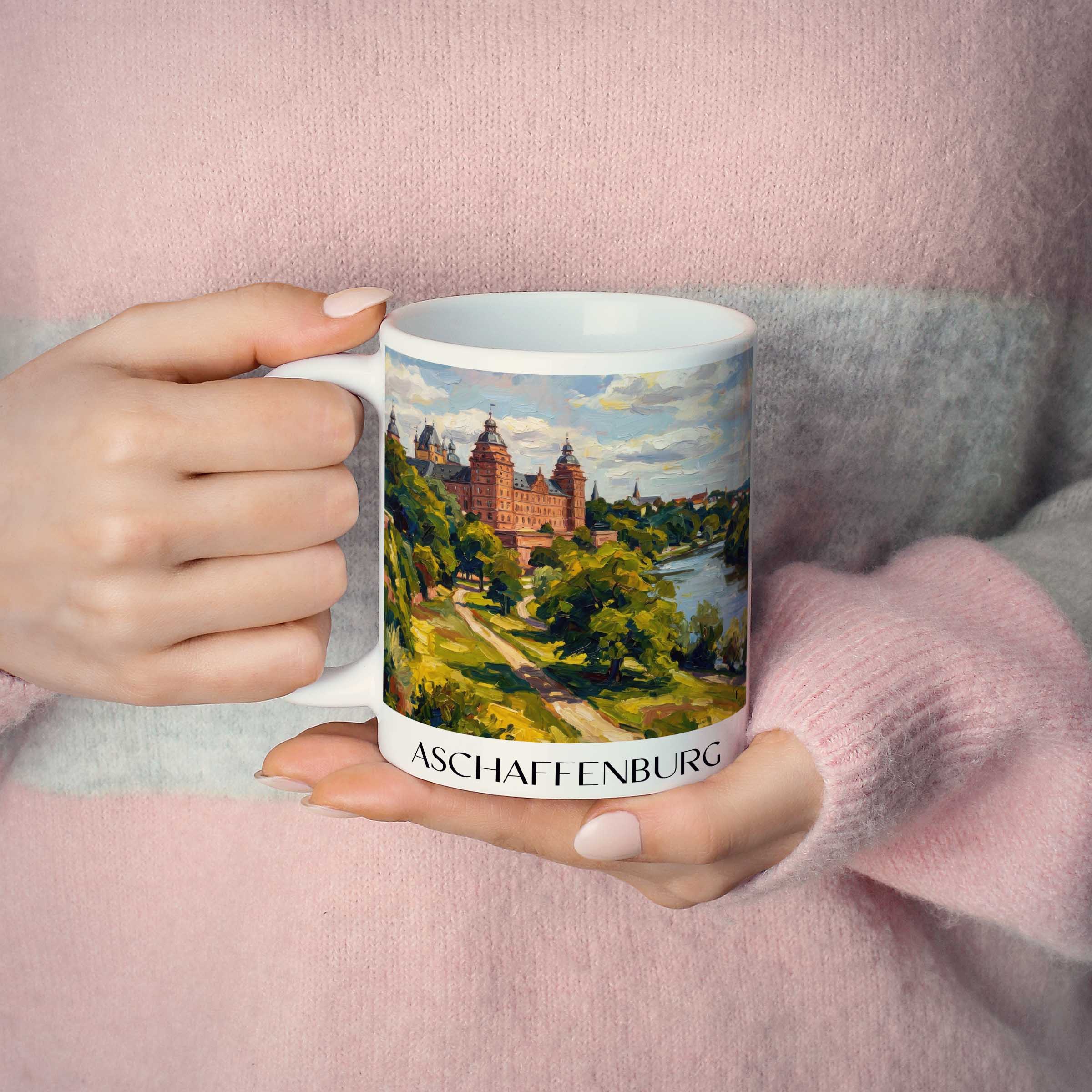 aschaffenburg-unterfranken-deutschland-kaffeebecher-oil-painting-oelgemaelde