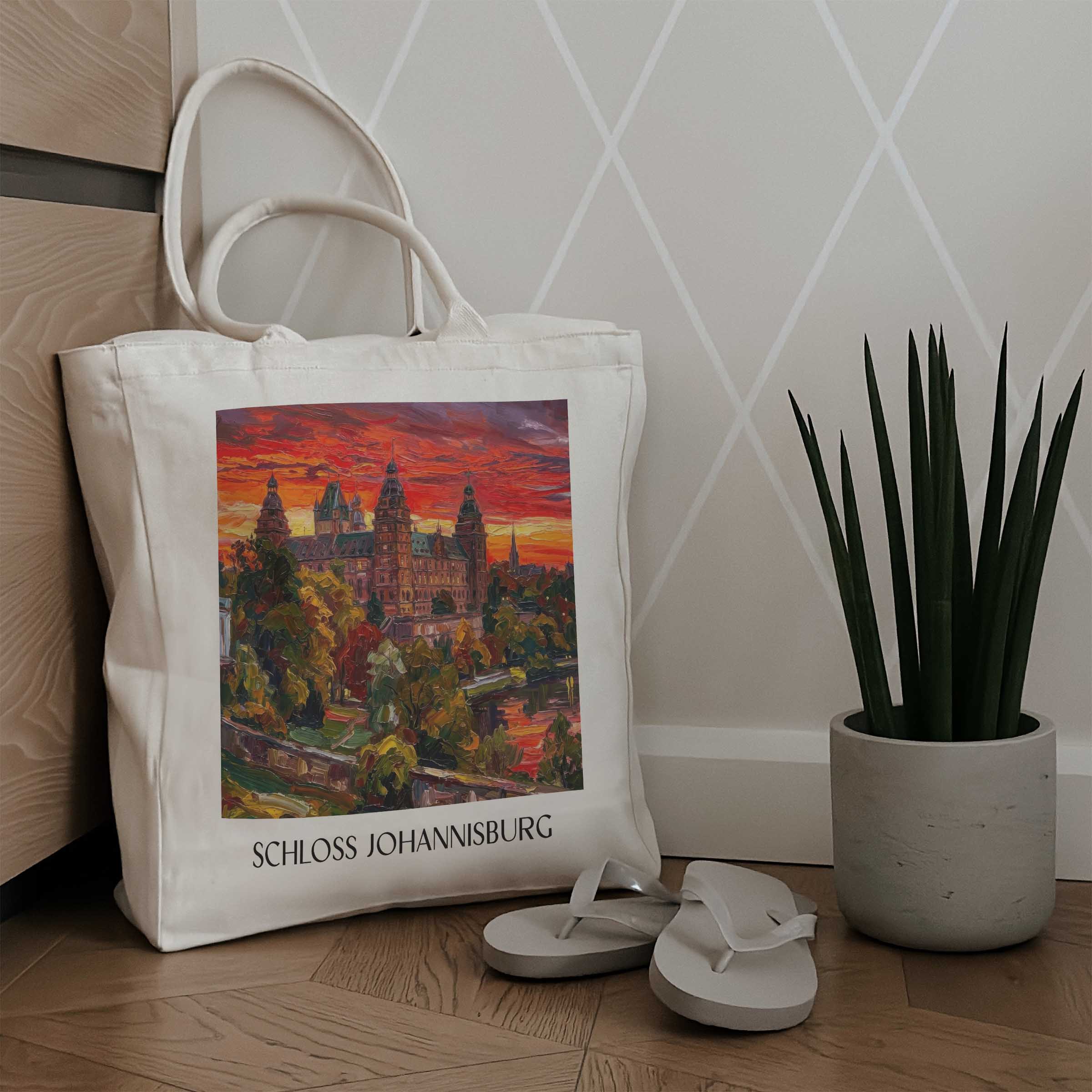 schloss-johannisburg-aschaffenburg-deutschland-einkaufstasche-oil-painting-oelgemaelde