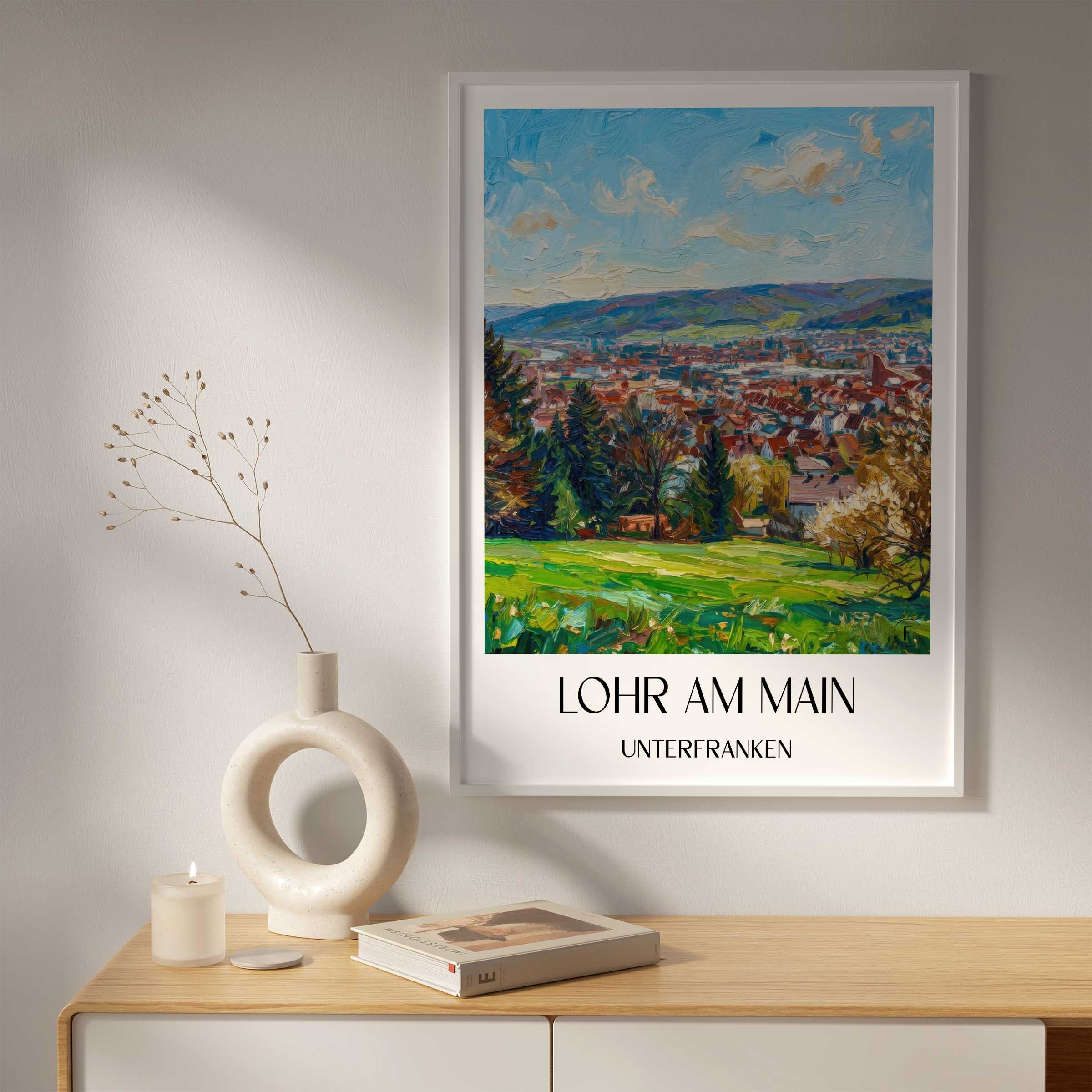 lohr-am-main-unterfranken-deutschland-poster-oil-painting-oelgemaelde