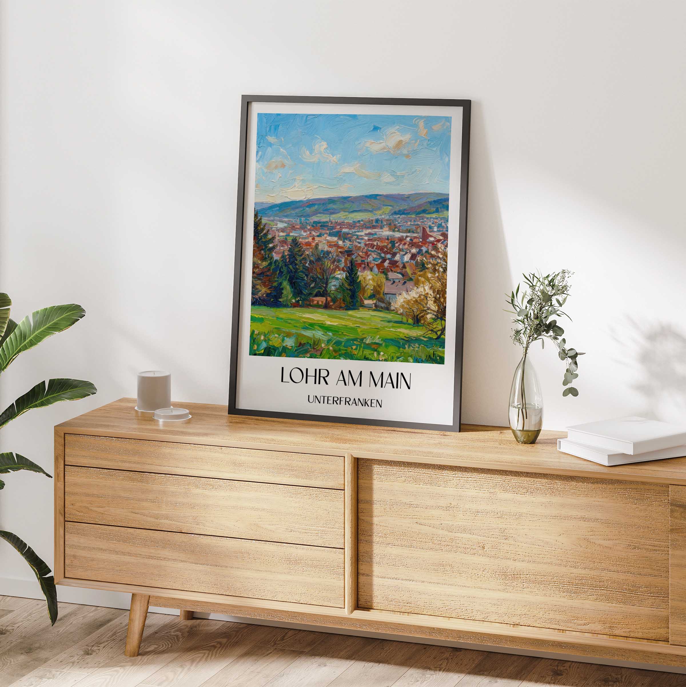 lohr-am-main-unterfranken-deutschland-poster-oil-painting-oelgemaelde