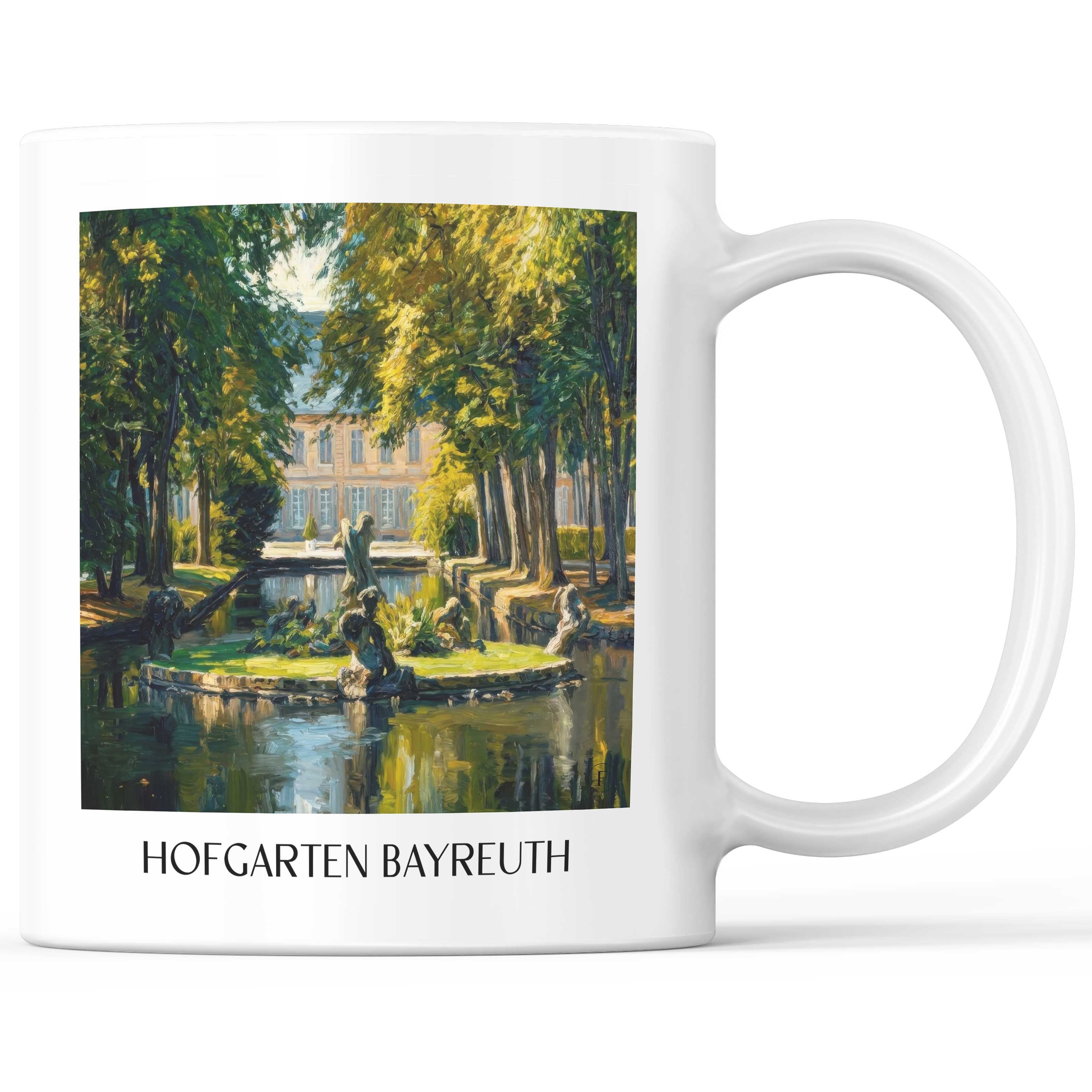 Hofgarten Kaffeebecher - Bayreuth - Deutschland Becher - Kaffeetasse im Ölgemälde Stil