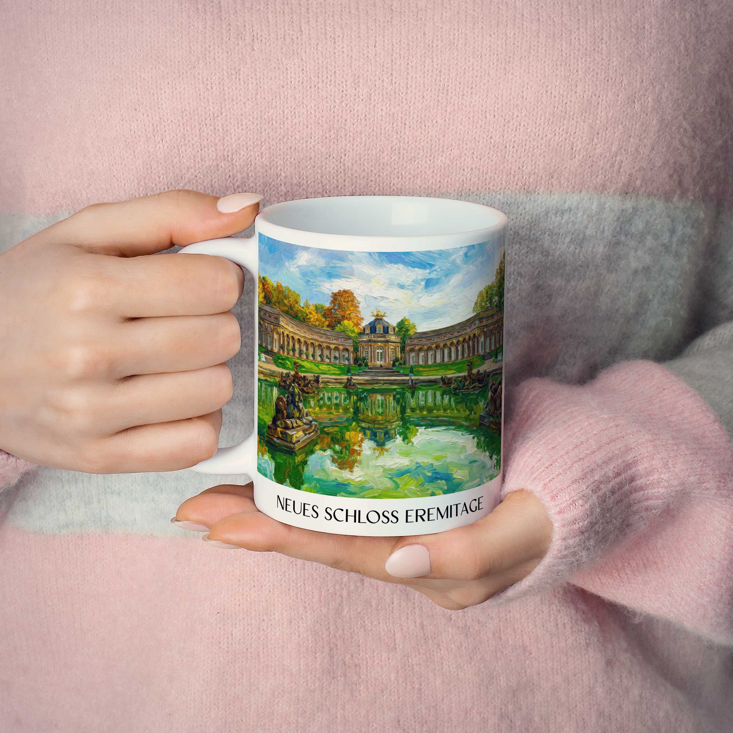 neues-schloss-eremitage-bayreuth-deutschland-kaffeebecher-oil-painting-oelgemaelde