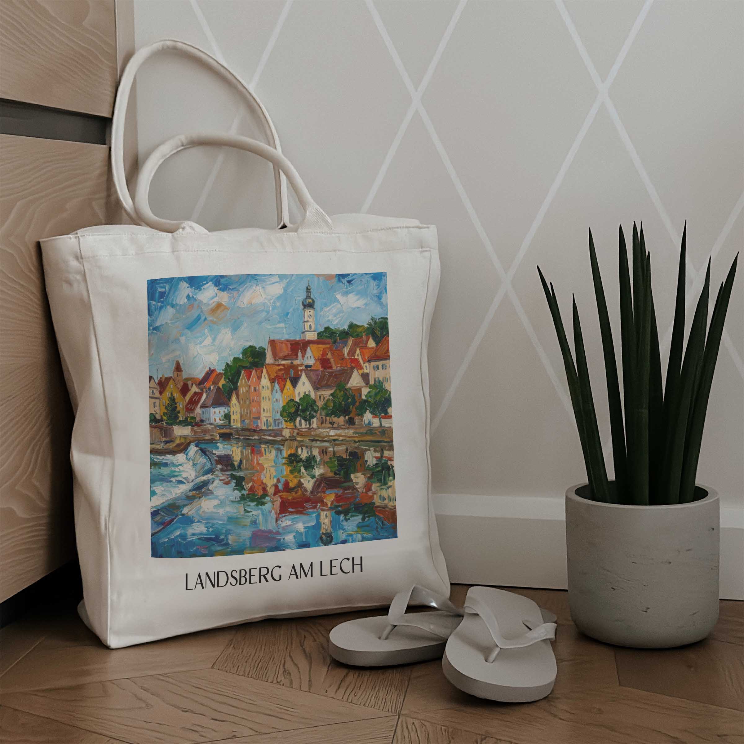 landsberg-am-lech-oberbayern-deutschland-einkaufstasche-oil-painting-oelgemaelde