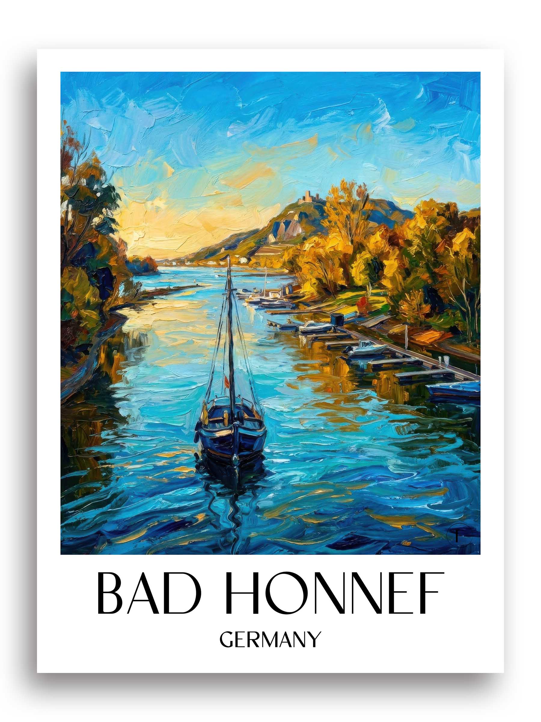 Bad Honnef Poster - Rheinland - Deutschland Kunstdruck - Ölgemälde von A4 bis A1