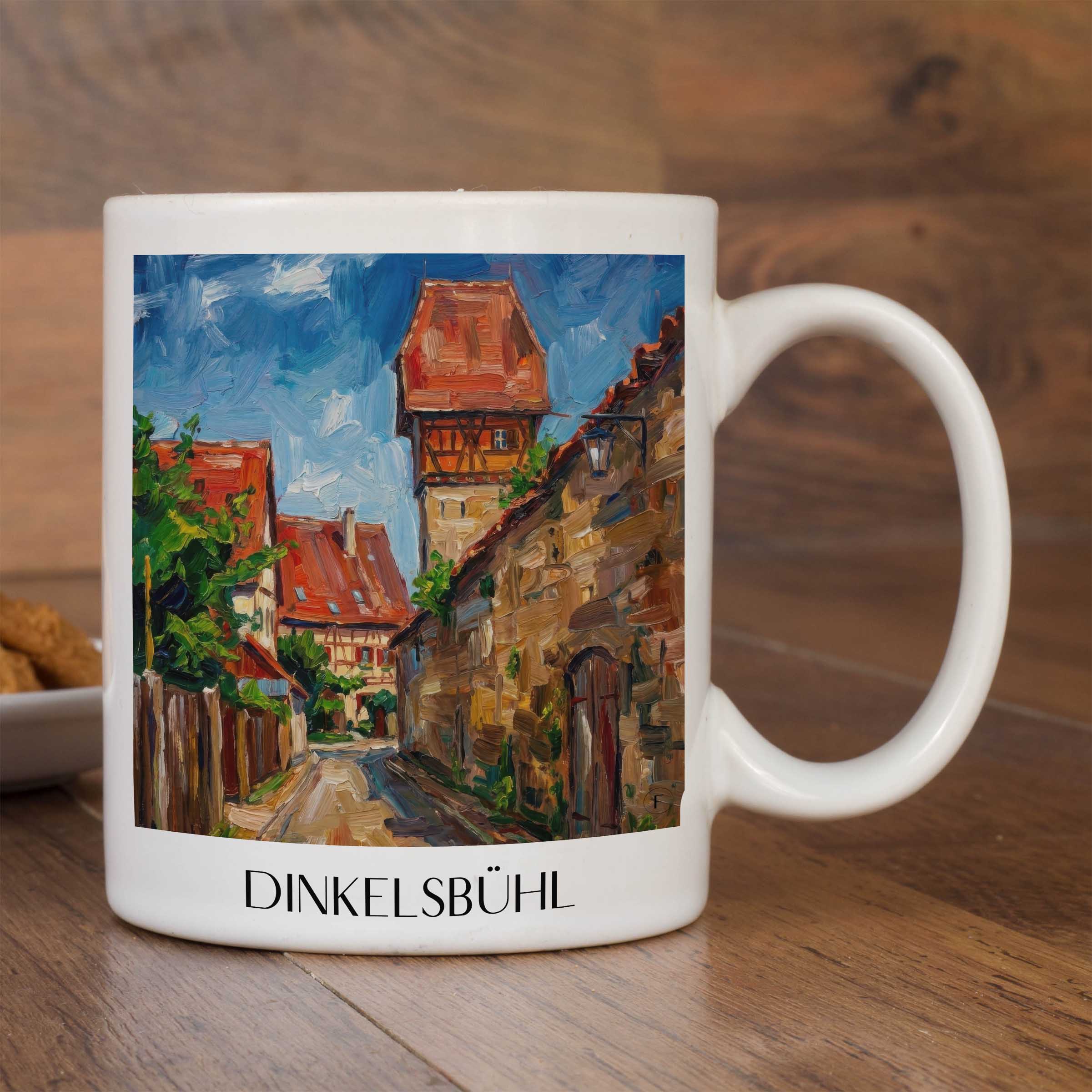 dinkelsbühl-mittelfranken-deutschland-kaffeebecher-oil-painting-oelgemaelde