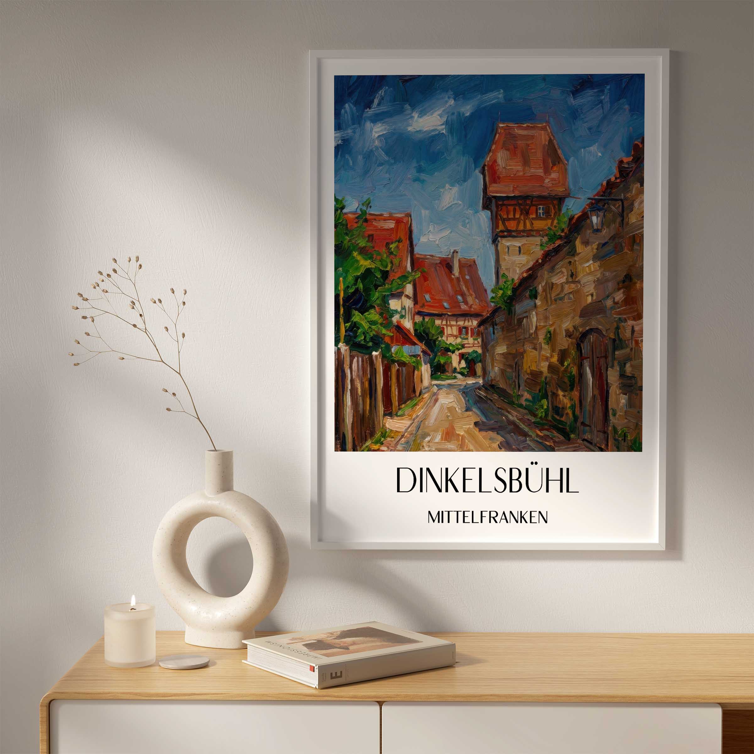 dinkelsbühl-mittelfranken-deutschland-poster-oil-painting-oelgemaelde
