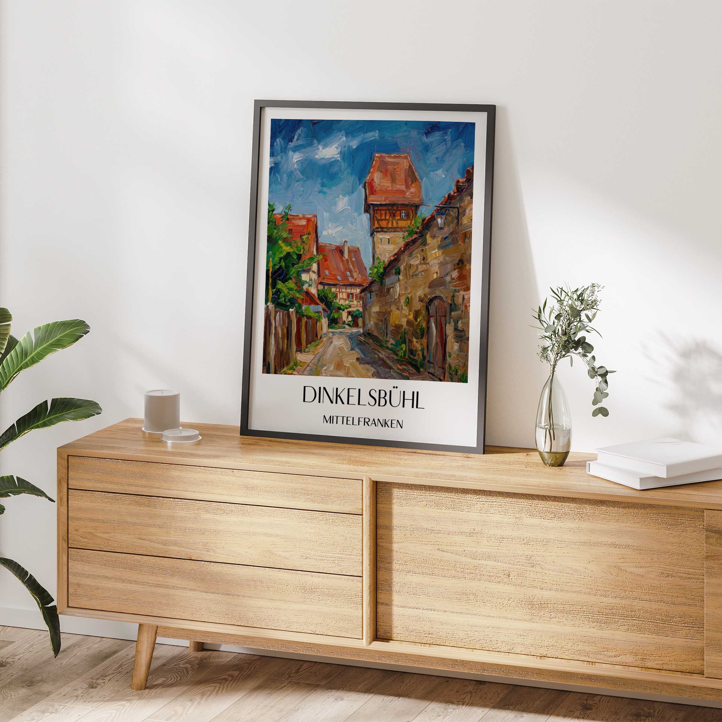 dinkelsbühl-mittelfranken-deutschland-poster-oil-painting-oelgemaelde