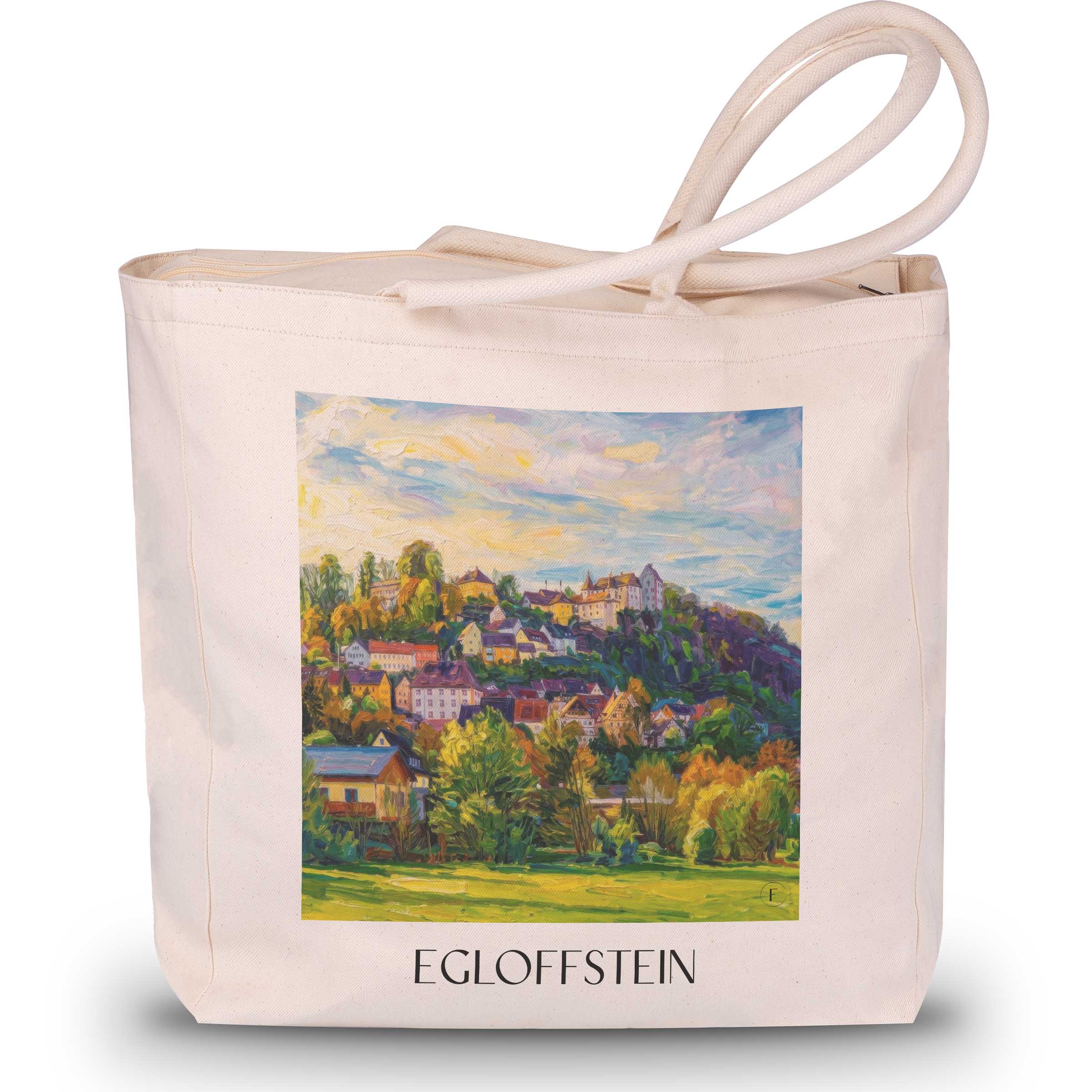 egloffstein-oberfranken-deutschland-einkaufstasche-oil-painting-oelgemaelde