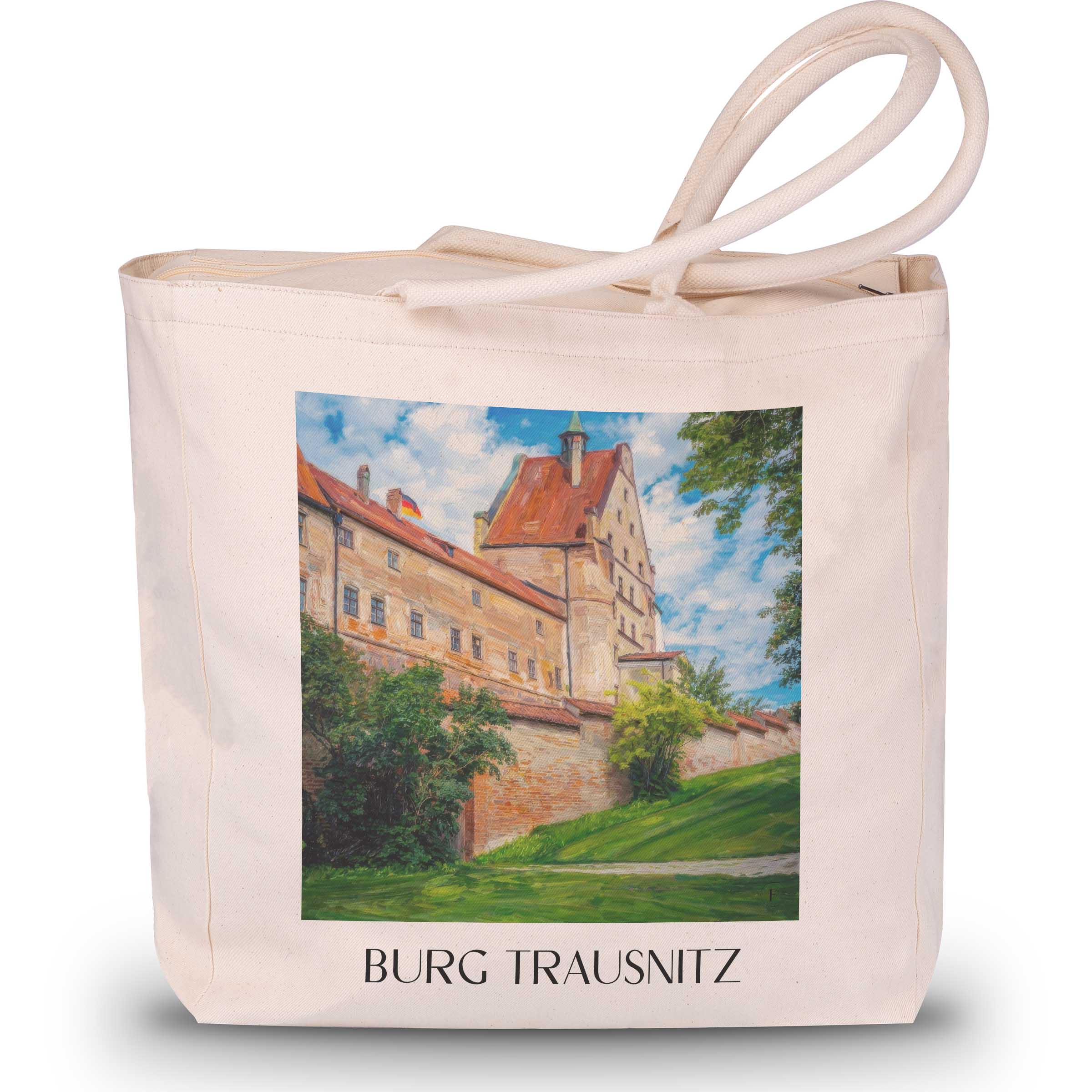 burg-trausnitz-landshut-deutschland-einkaufstasche-oil-painting-oelgemaelde