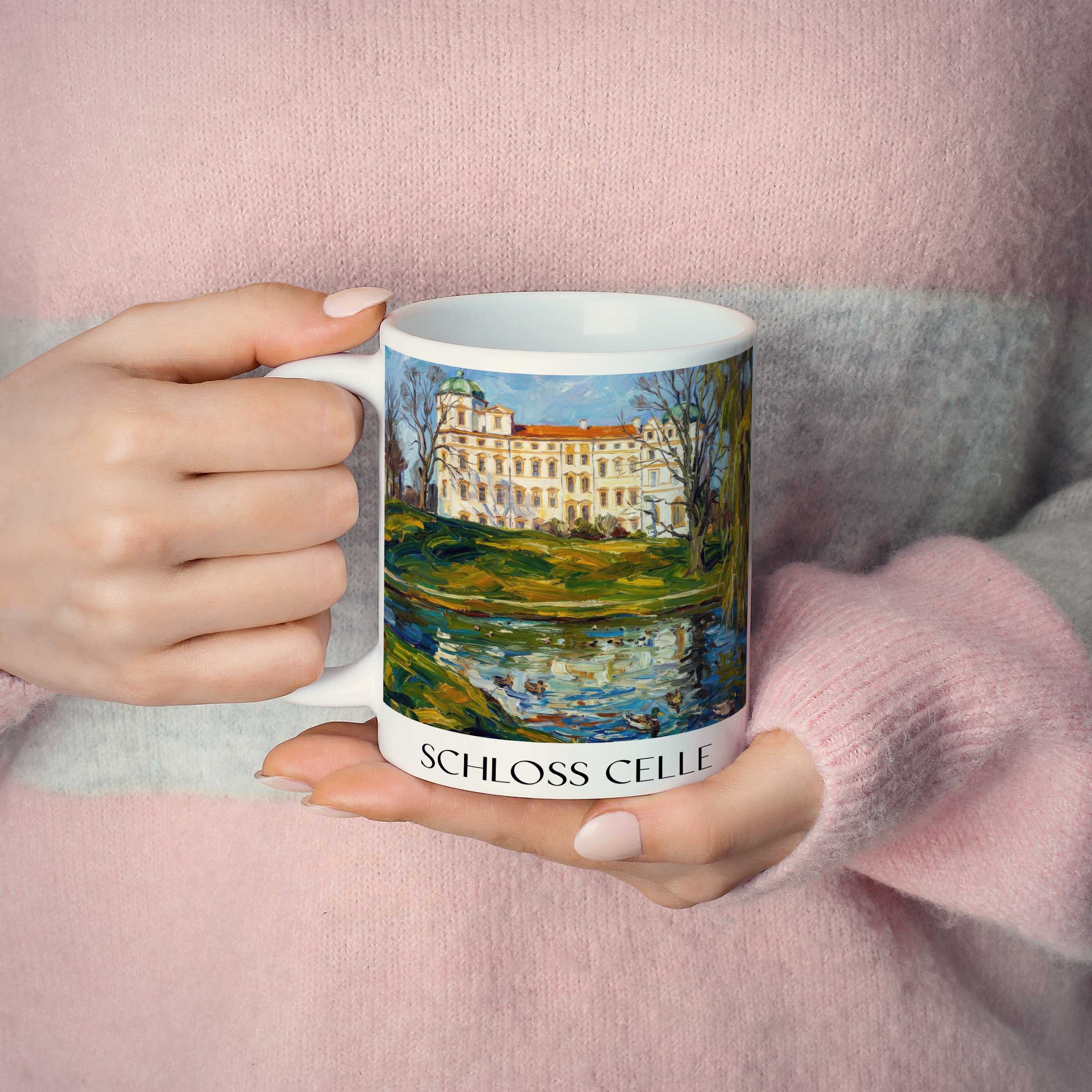 schloss-celle-niedersachsen-deutschland-kaffeebecher-oil-painting-oelgemaelde