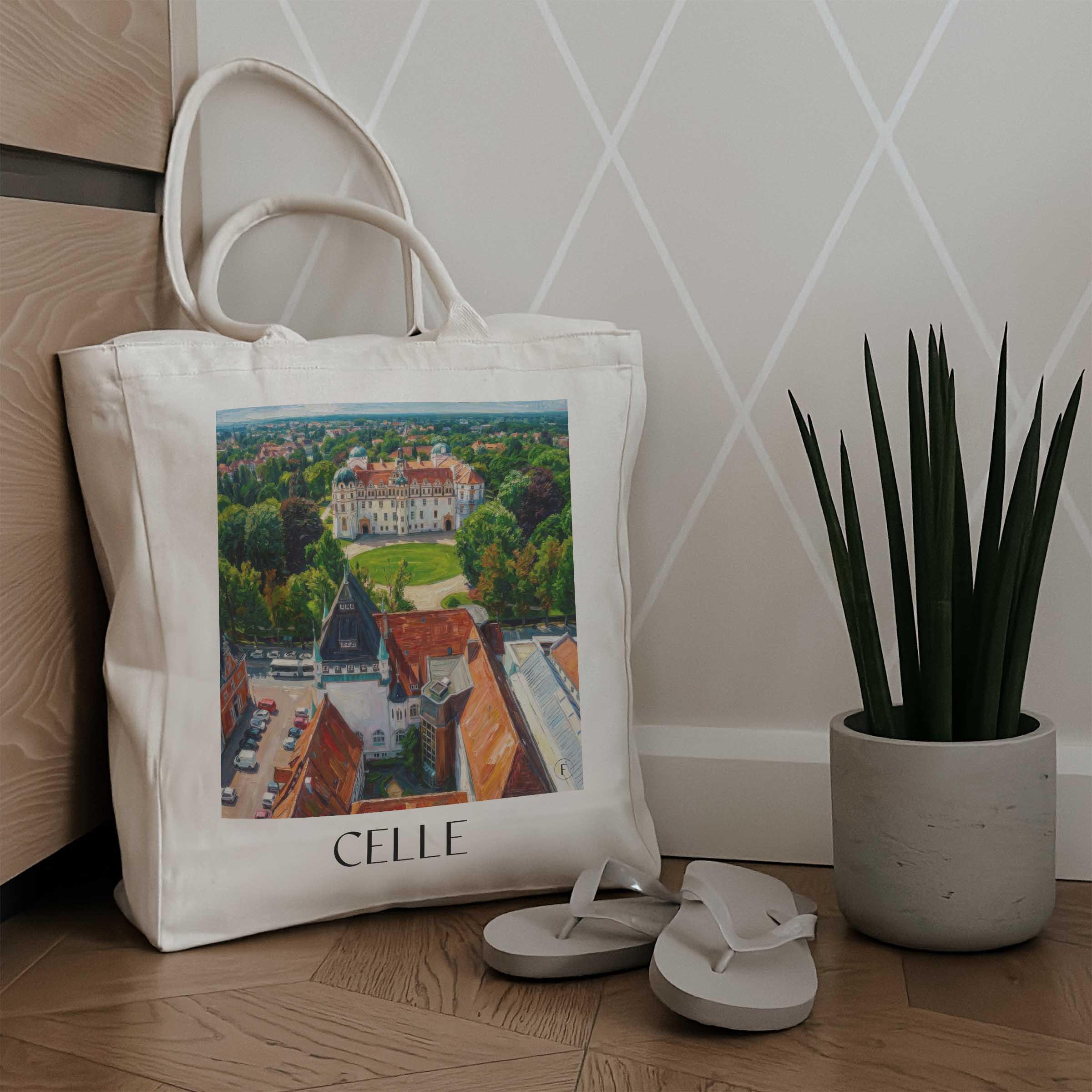 celle-niedersachsen-deutschland-einkaufstasche-oil-painting-oelgemaelde