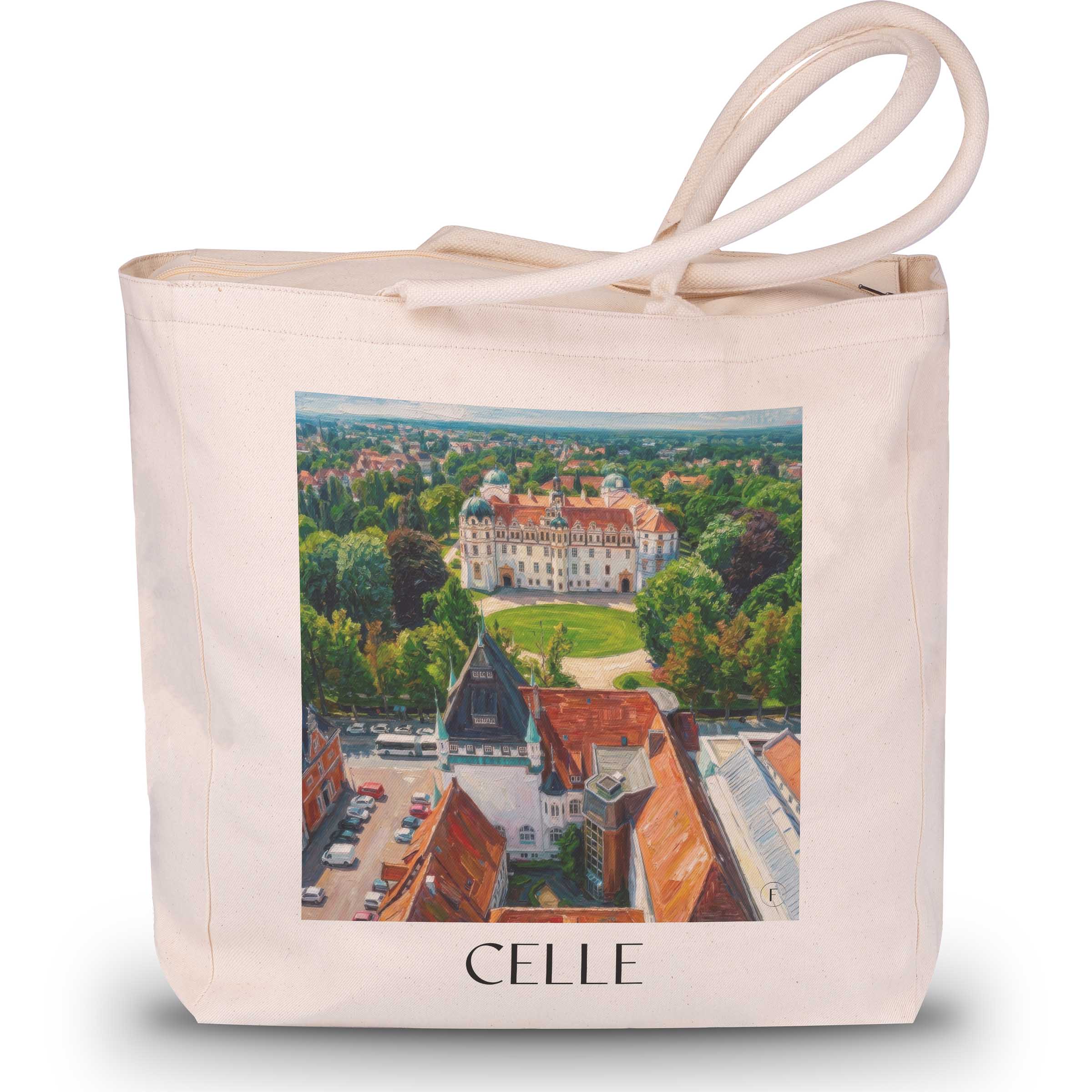 Celle Shopping Tasche - Niedersachsen - Deutschland Tote Bag - Einkaufstasche im Ölgemälde Stil