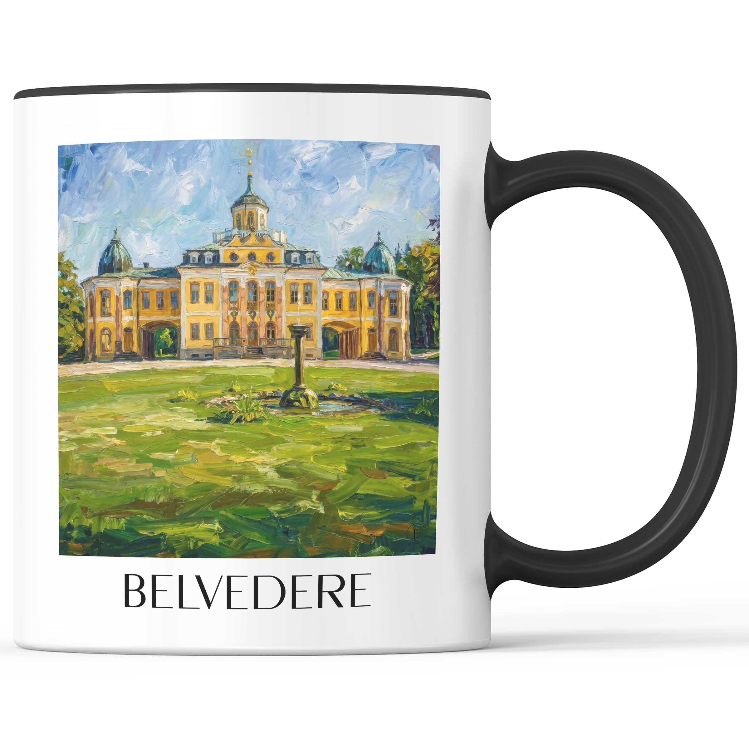 Belvedere Kaffeebecher - Weimar - Deutschland Becher - Kaffeetasse im Ölgemälde Stil