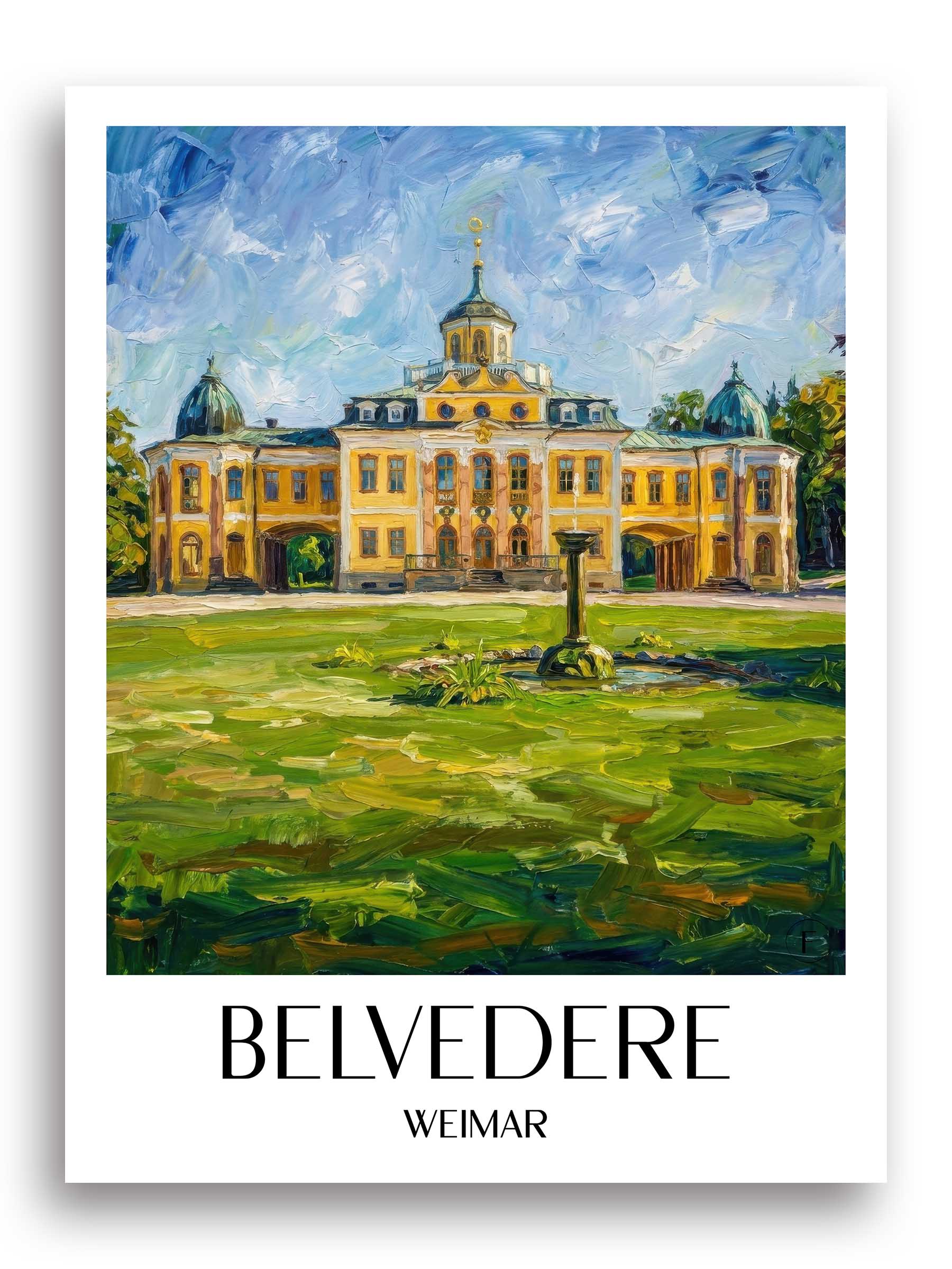 Belvedere Poster - Weimar - Deutschland Kunstdruck - Ölgemälde von A4 bis A1