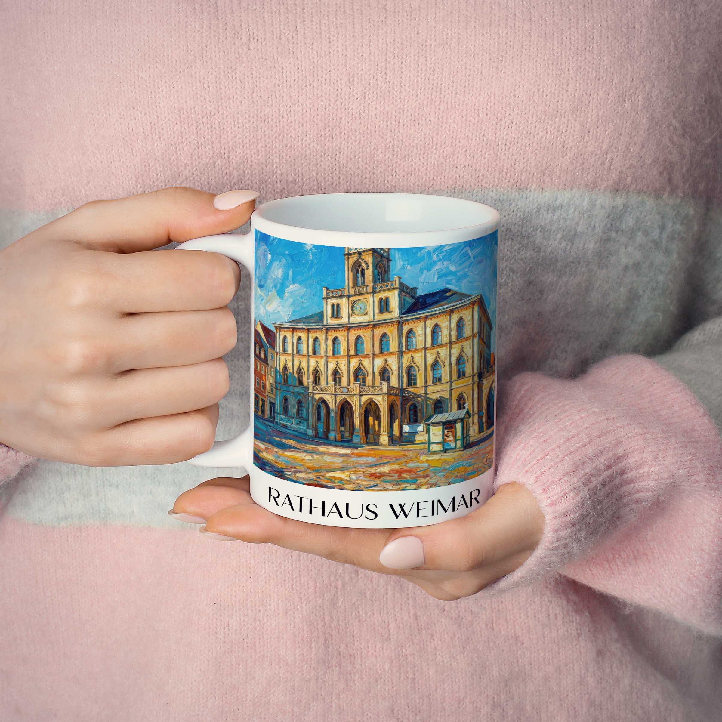rathaus-weimar-deutschland-kaffeebecher-oil-painting-oelgemaelde