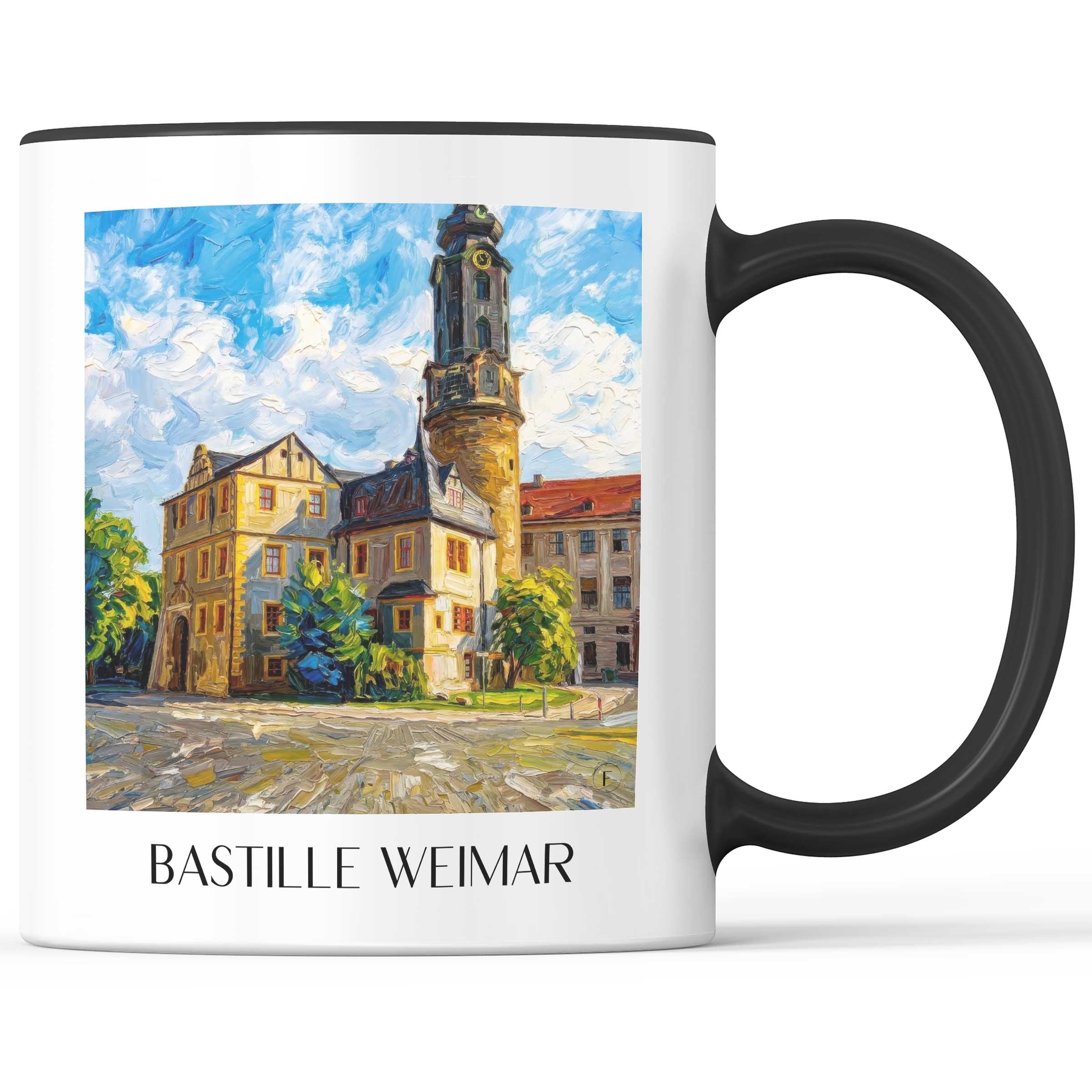 Bastille Kaffeebecher - Weimar - Deutschland Becher - Kaffeetasse im Ölgemälde Stil