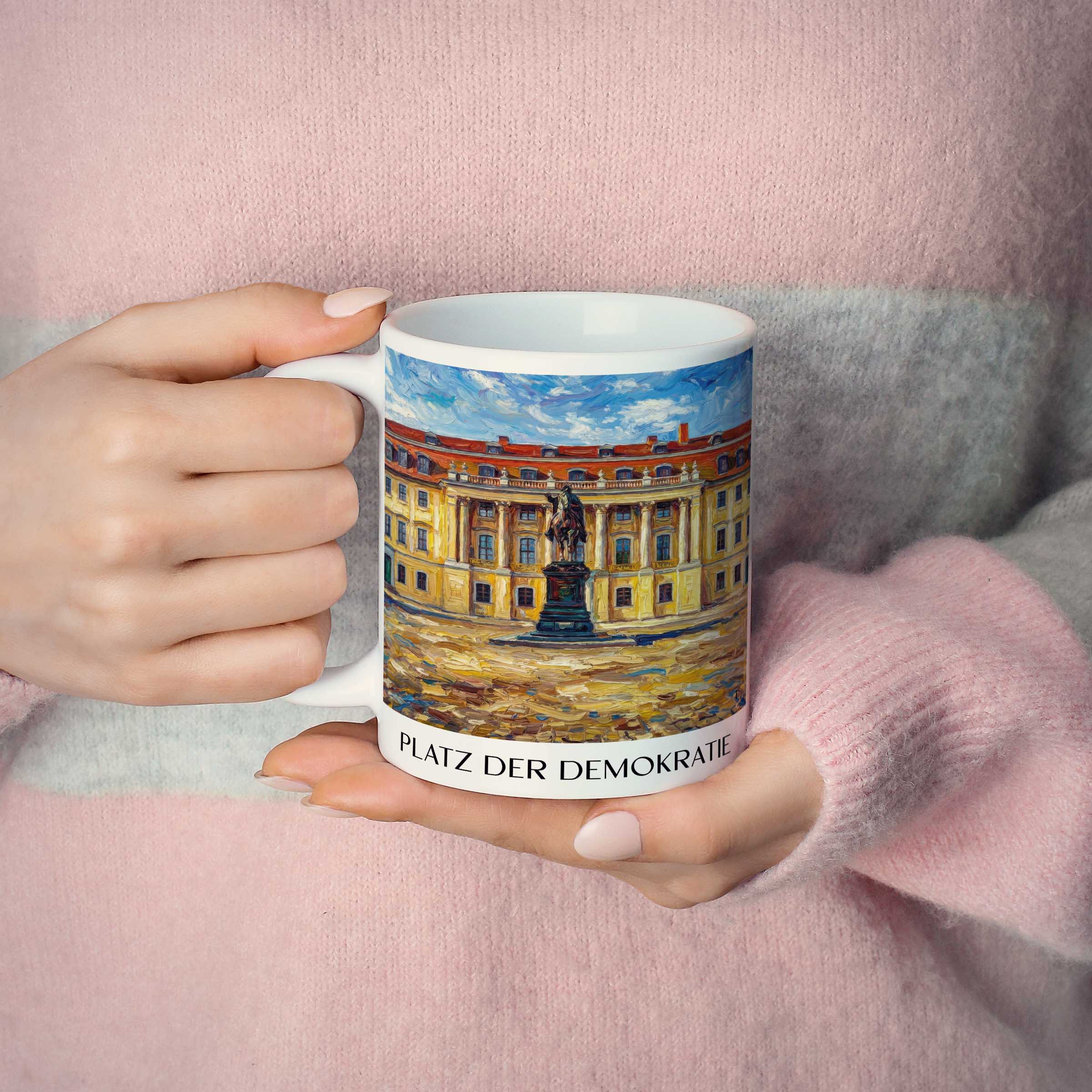 platz-der-demokratie-weimar-deutschland-kaffeebecher-oil-painting-oelgemaelde