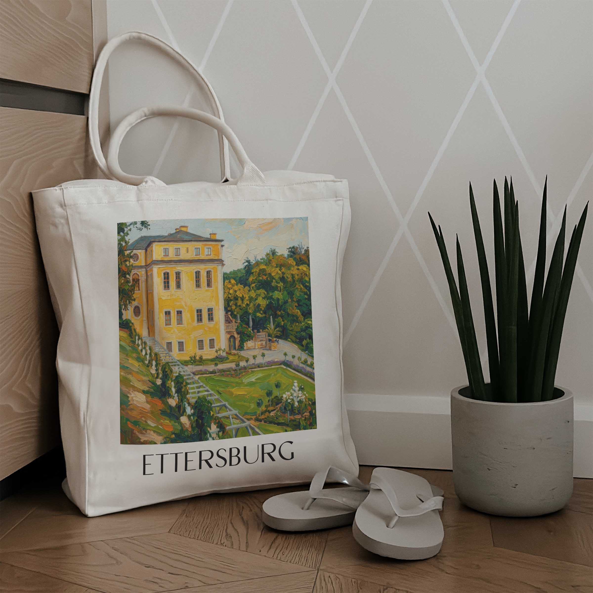 ettersburg-thüringen-deutschland-einkaufstasche-oil-painting-oelgemaelde
