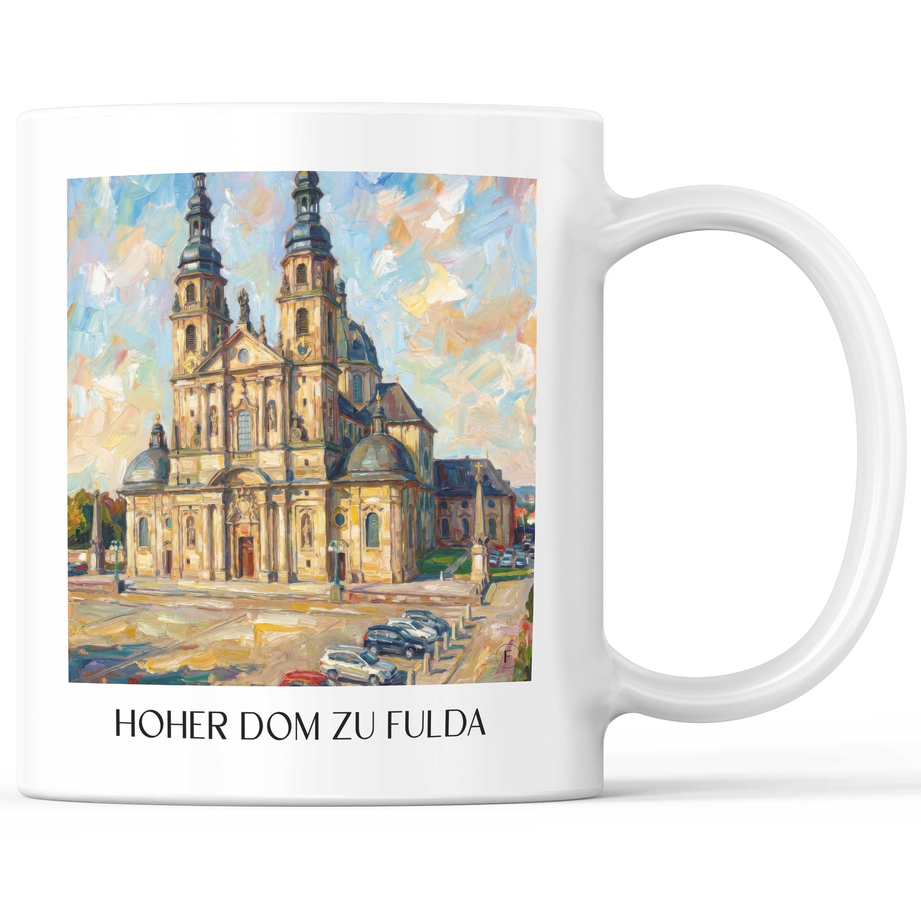 Hoher Dom Kaffeebecher - Fulda - Deutschland Becher - Kaffeetasse im Ölgemälde Stil