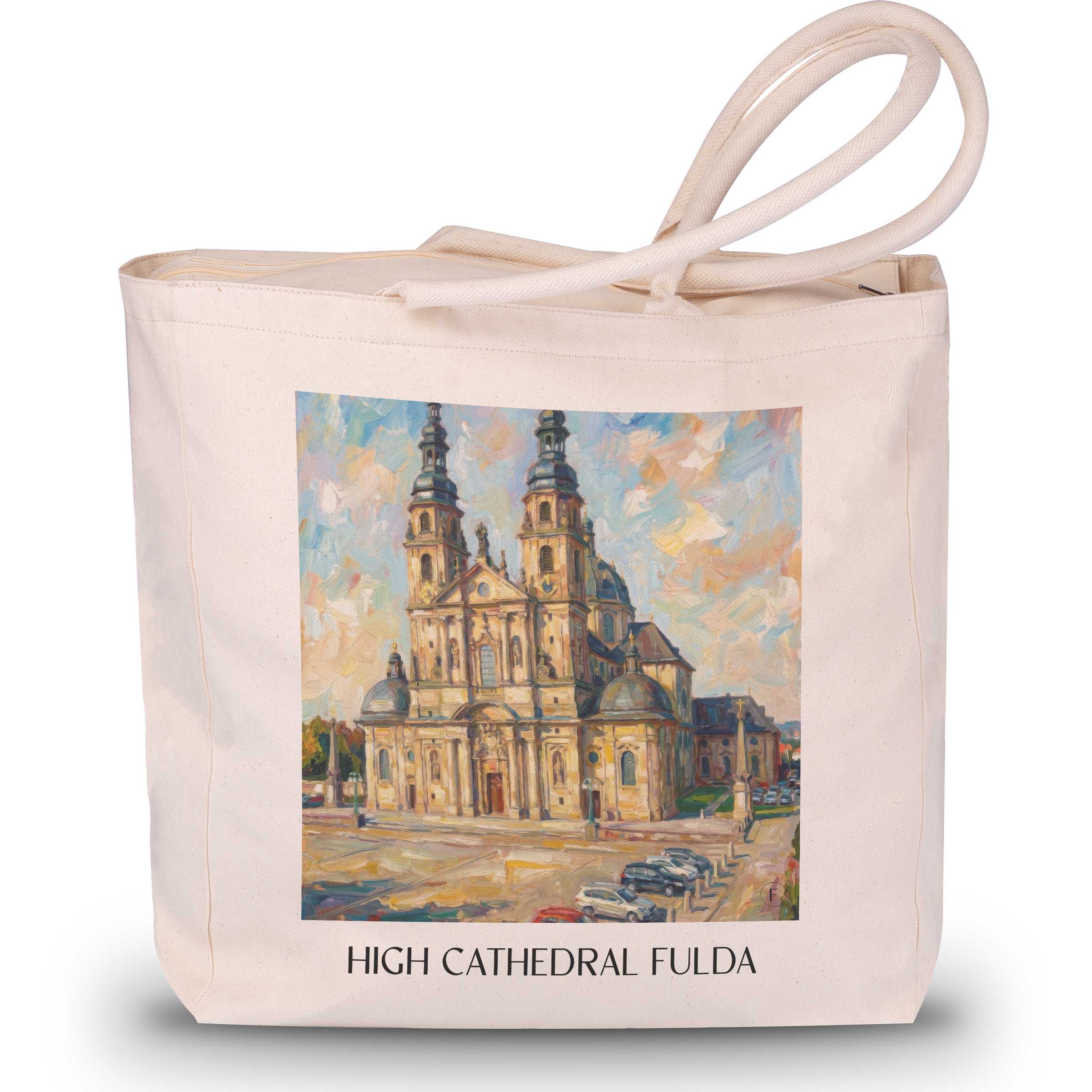 Hoher Dom Shopping Tasche - Fulda - Deutschland Tote Bag - Einkaufstasche im Ölgemälde Stil