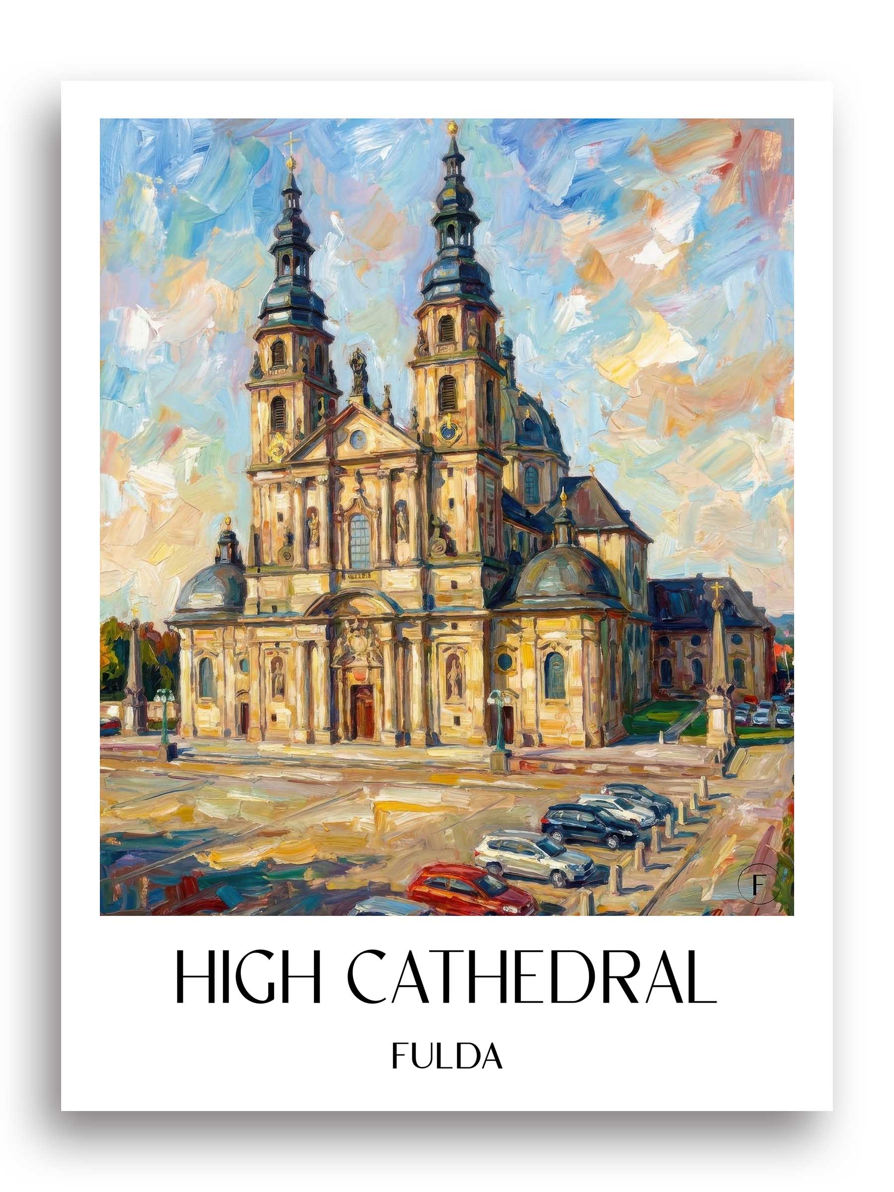 Hoher Dom Poster - Fulda - Deutschland Kunstdruck - Ölgemälde von A4 bis A1