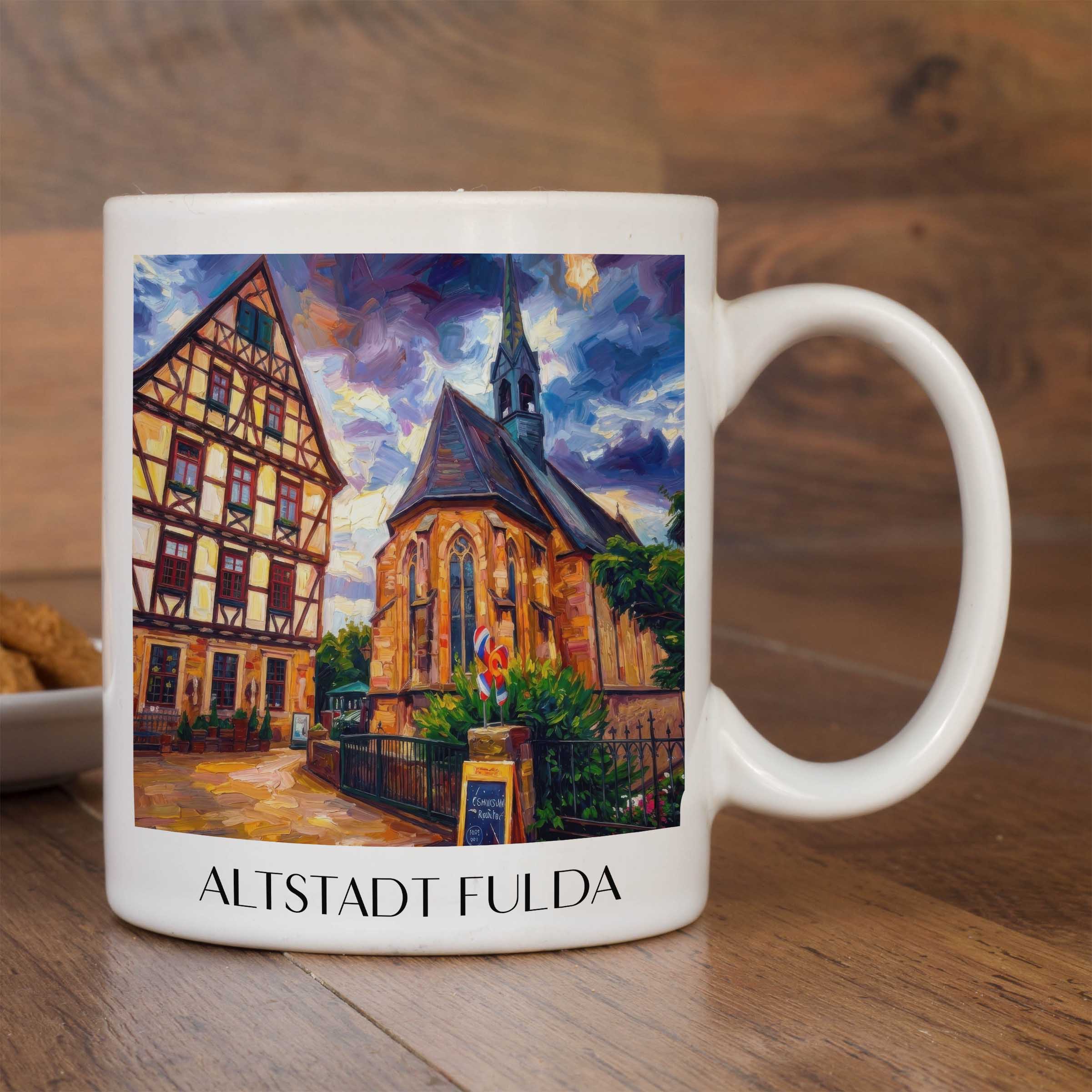 altstadt-fulda-deutschland-kaffeebecher-oil-painting-oelgemaelde