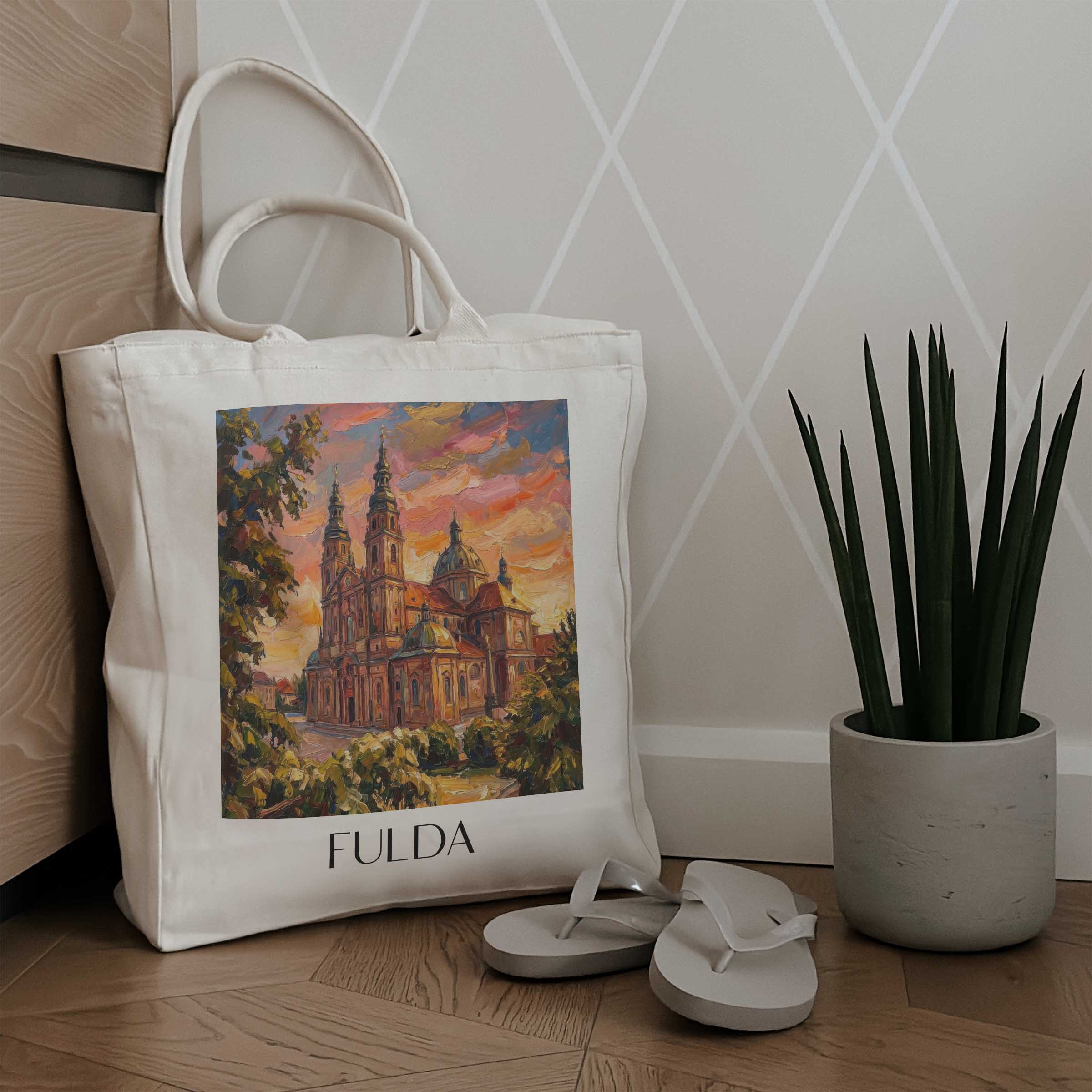 fulda-hessen-deutschland-einkaufstasche-oil-painting-oelgemaelde